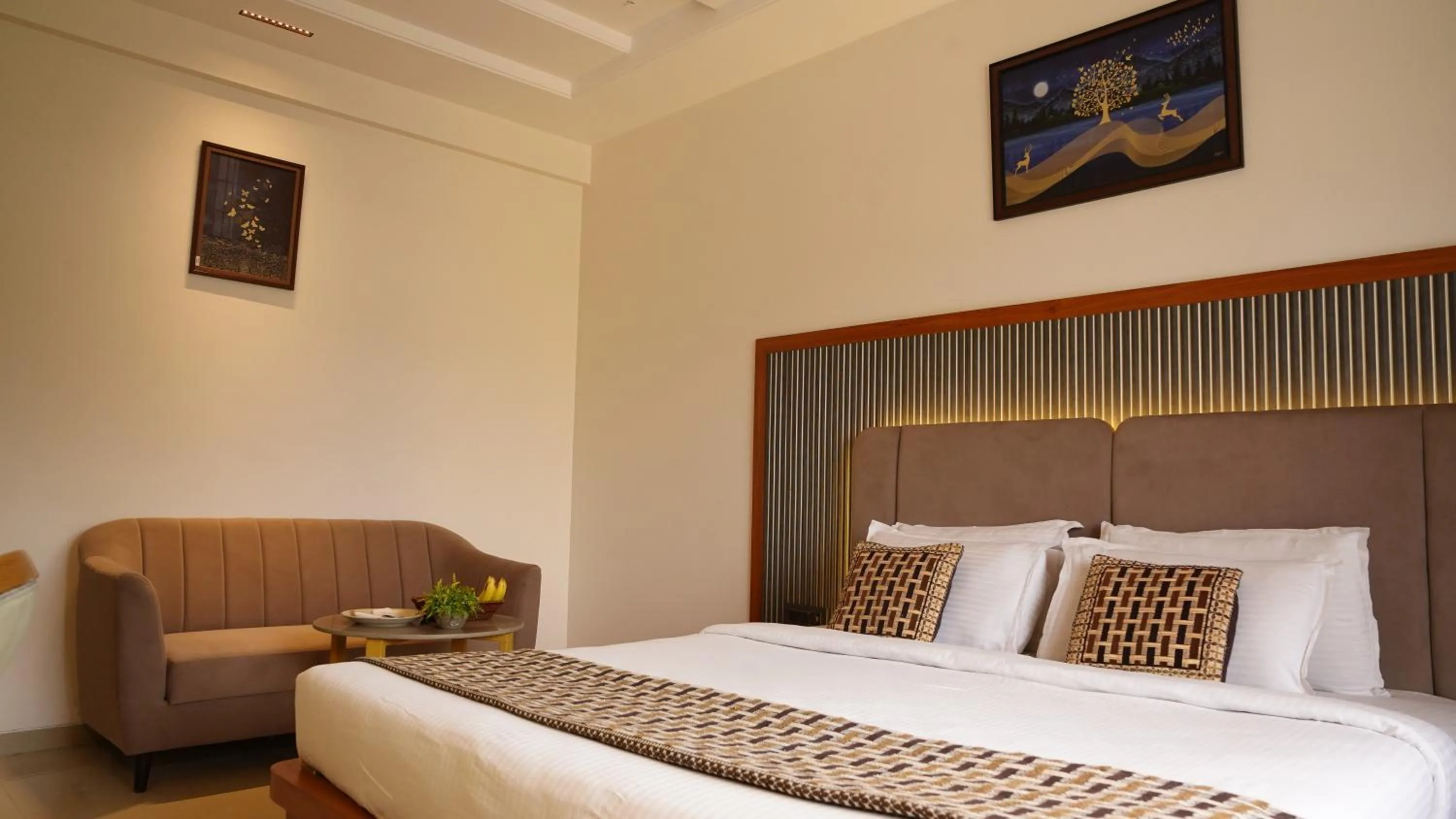 Bed in Hotel Ganpati Palace Shirdi Newly Renovated