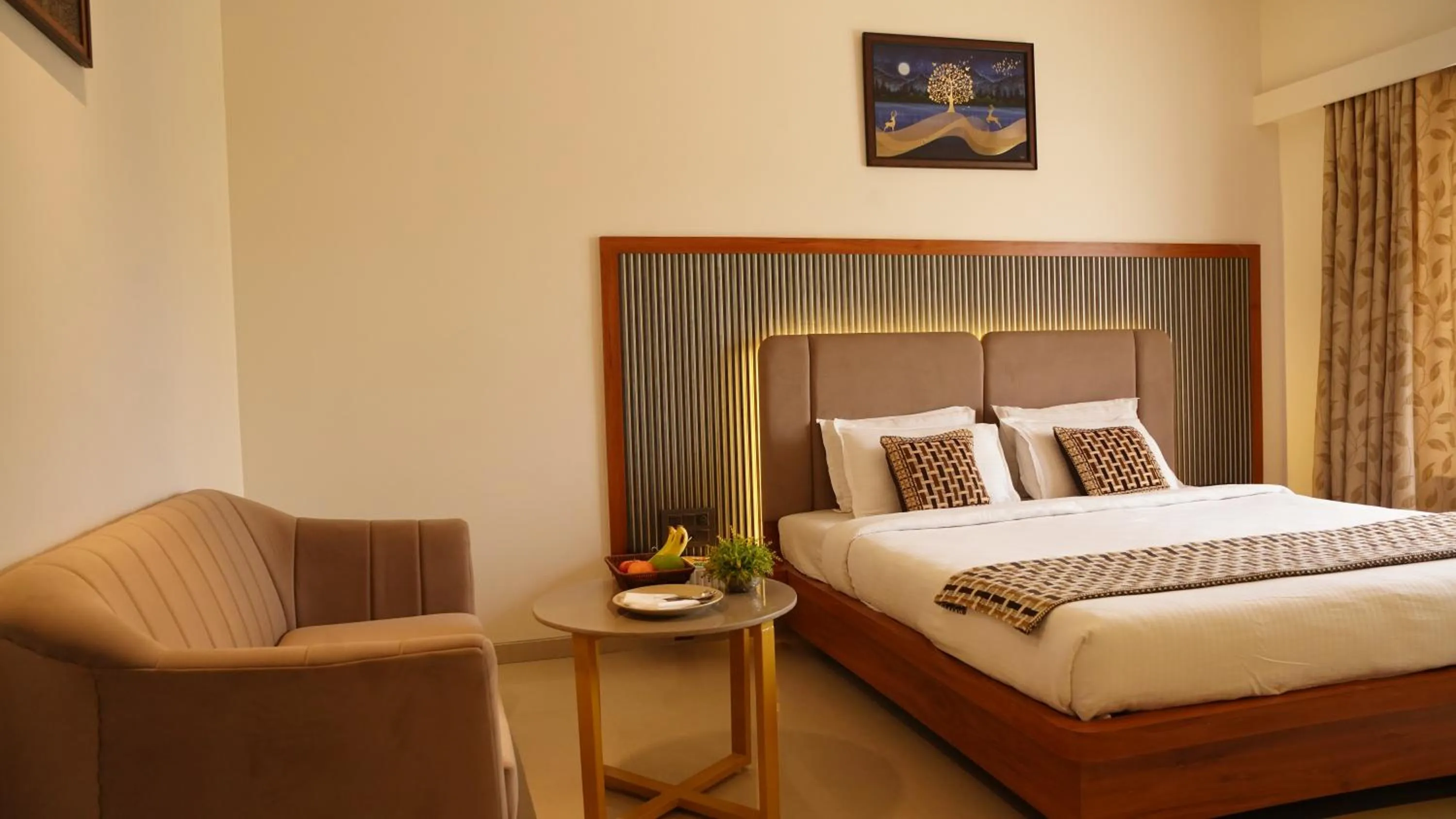 Bed in Hotel Ganpati Palace Shirdi Newly Renovated
