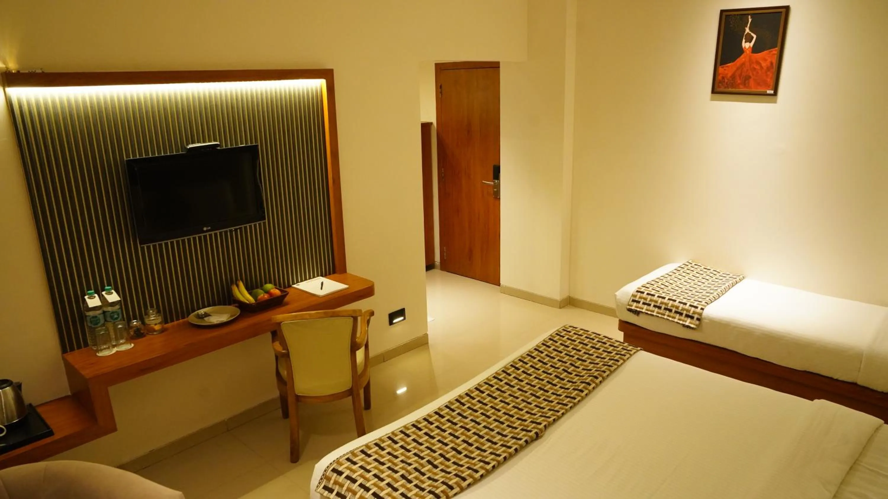 Bed in Hotel Ganpati Palace Shirdi Newly Renovated