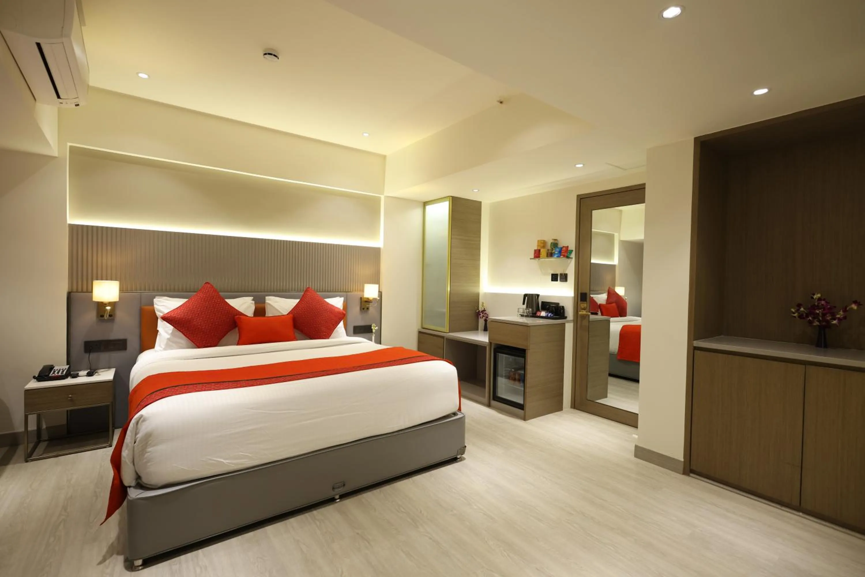 Bed in MARIGOLD-Newly Renovated Hotel