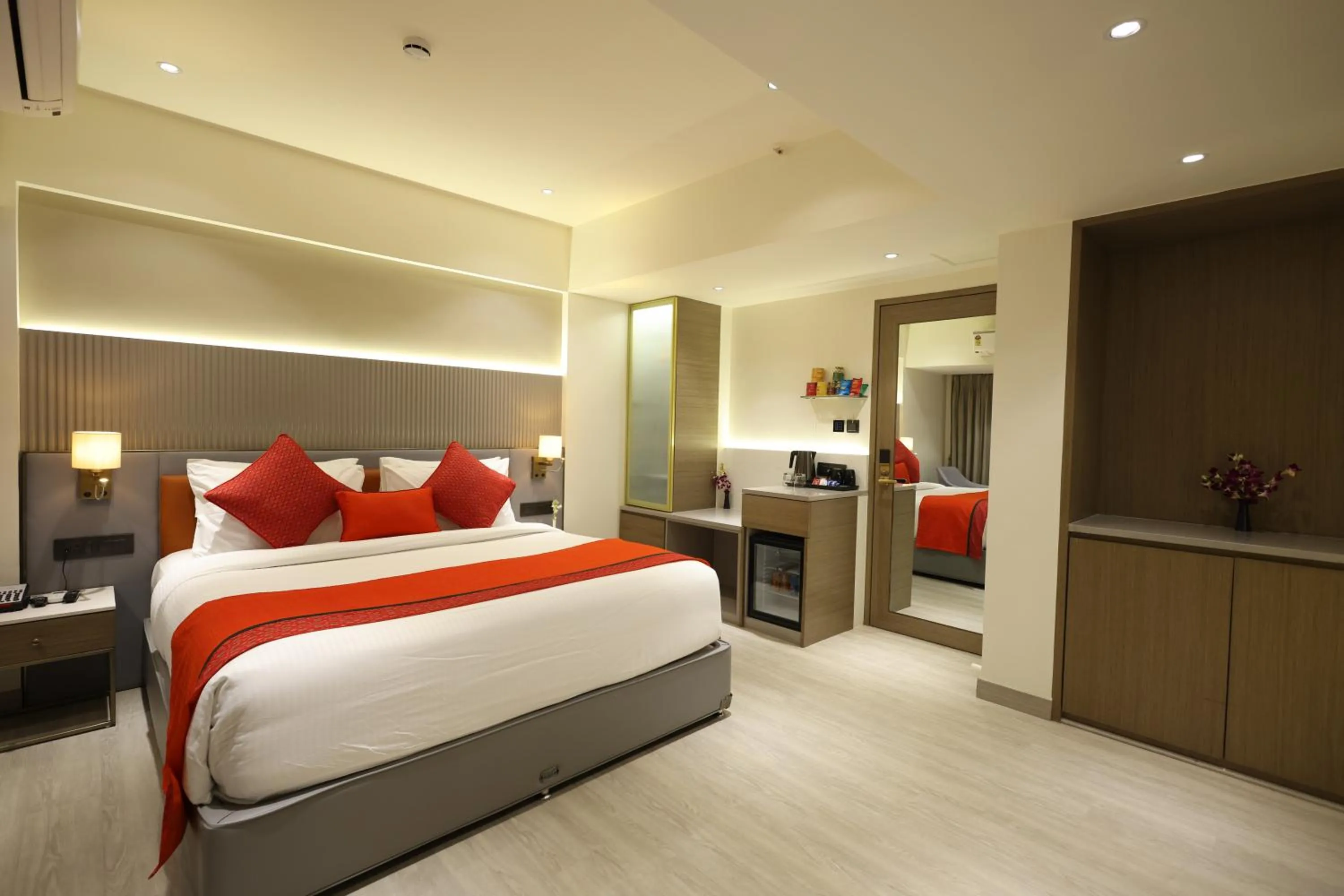 Bed in MARIGOLD-Newly Renovated Hotel