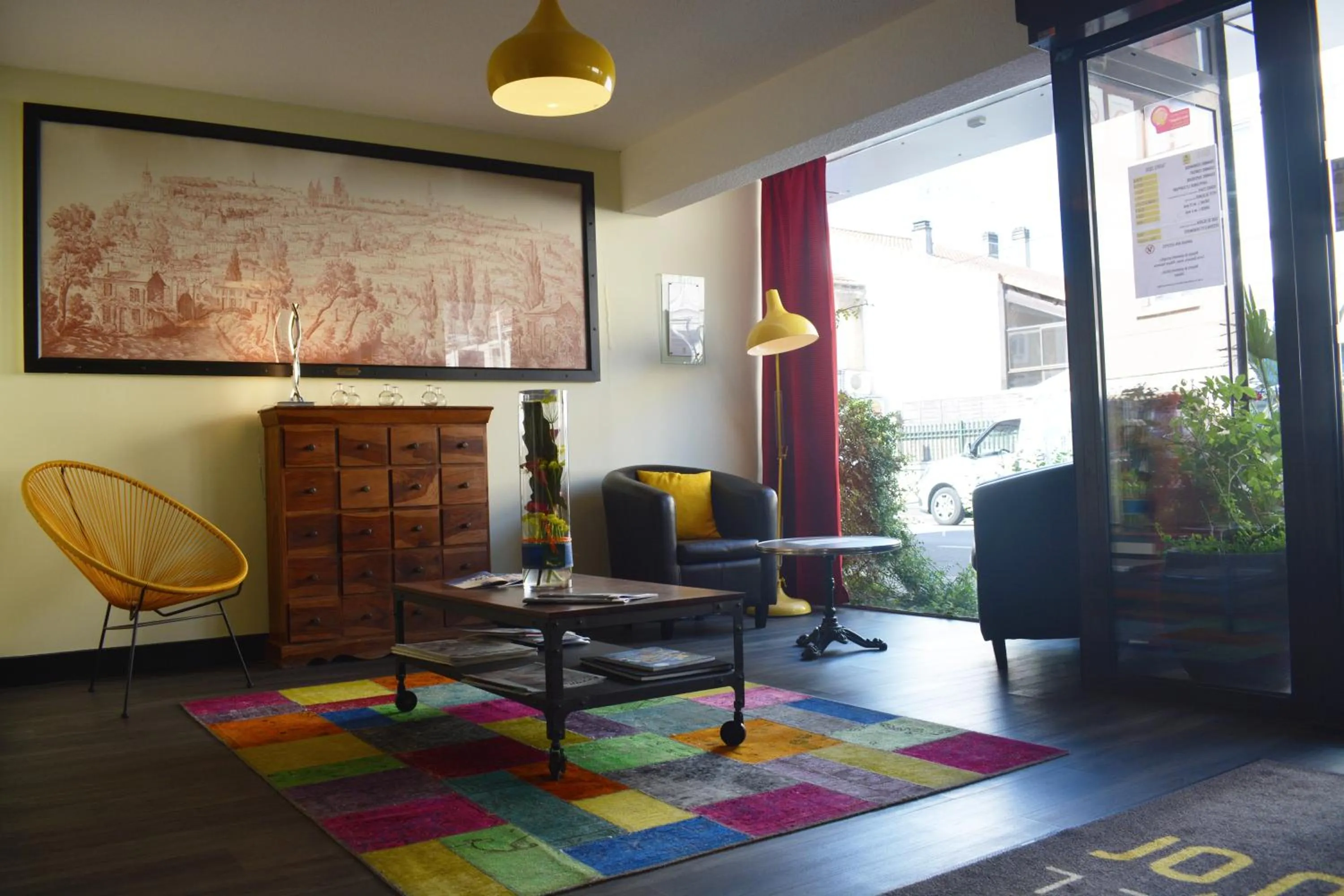 Lobby or reception in Logis Hotel Epi d'Or