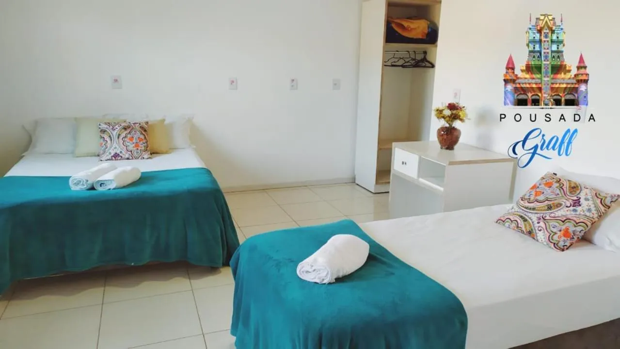 Bed in Pousada Graff