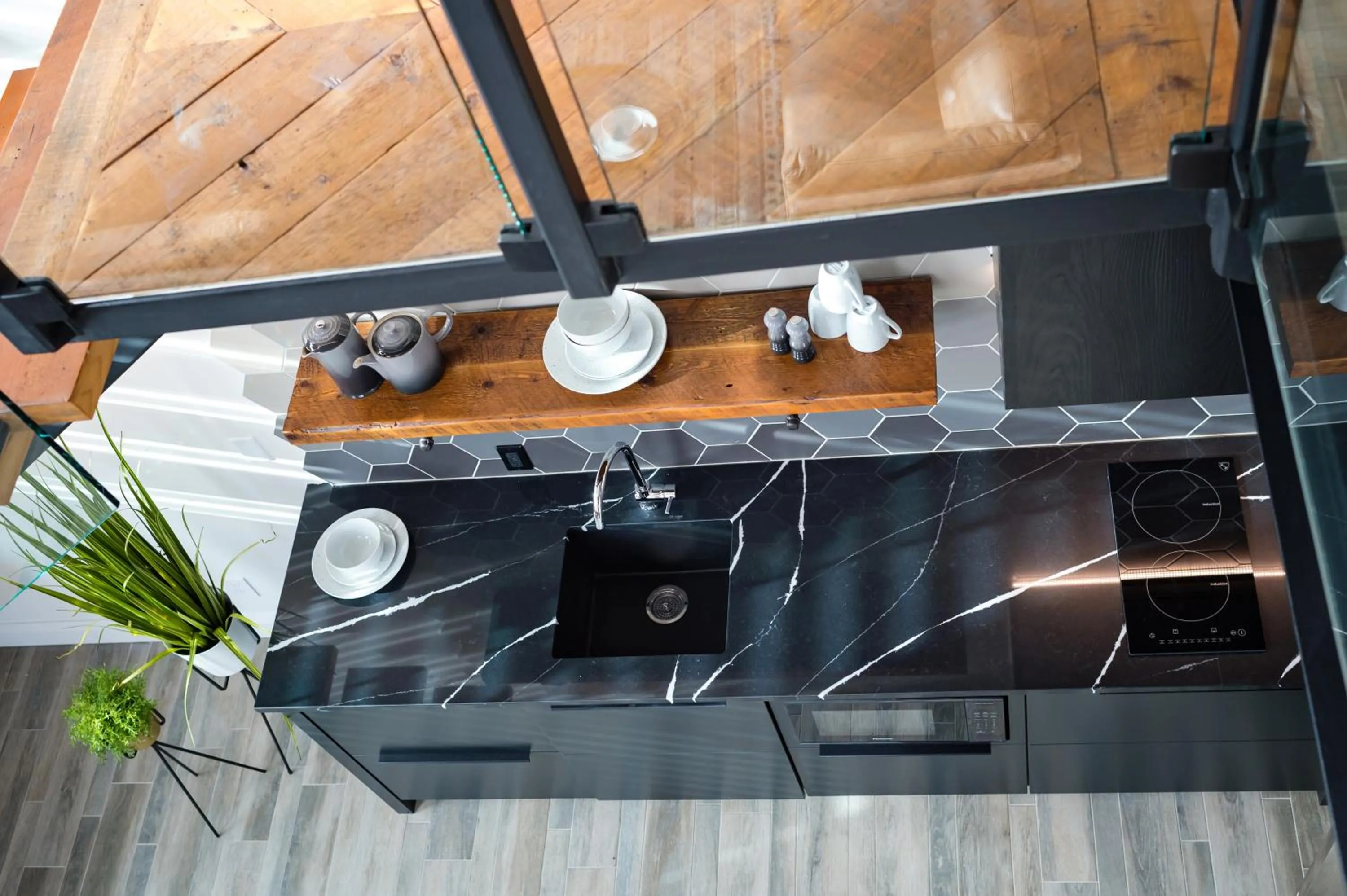 Kitchen or kitchenette in 48 King West Boutique Hotel