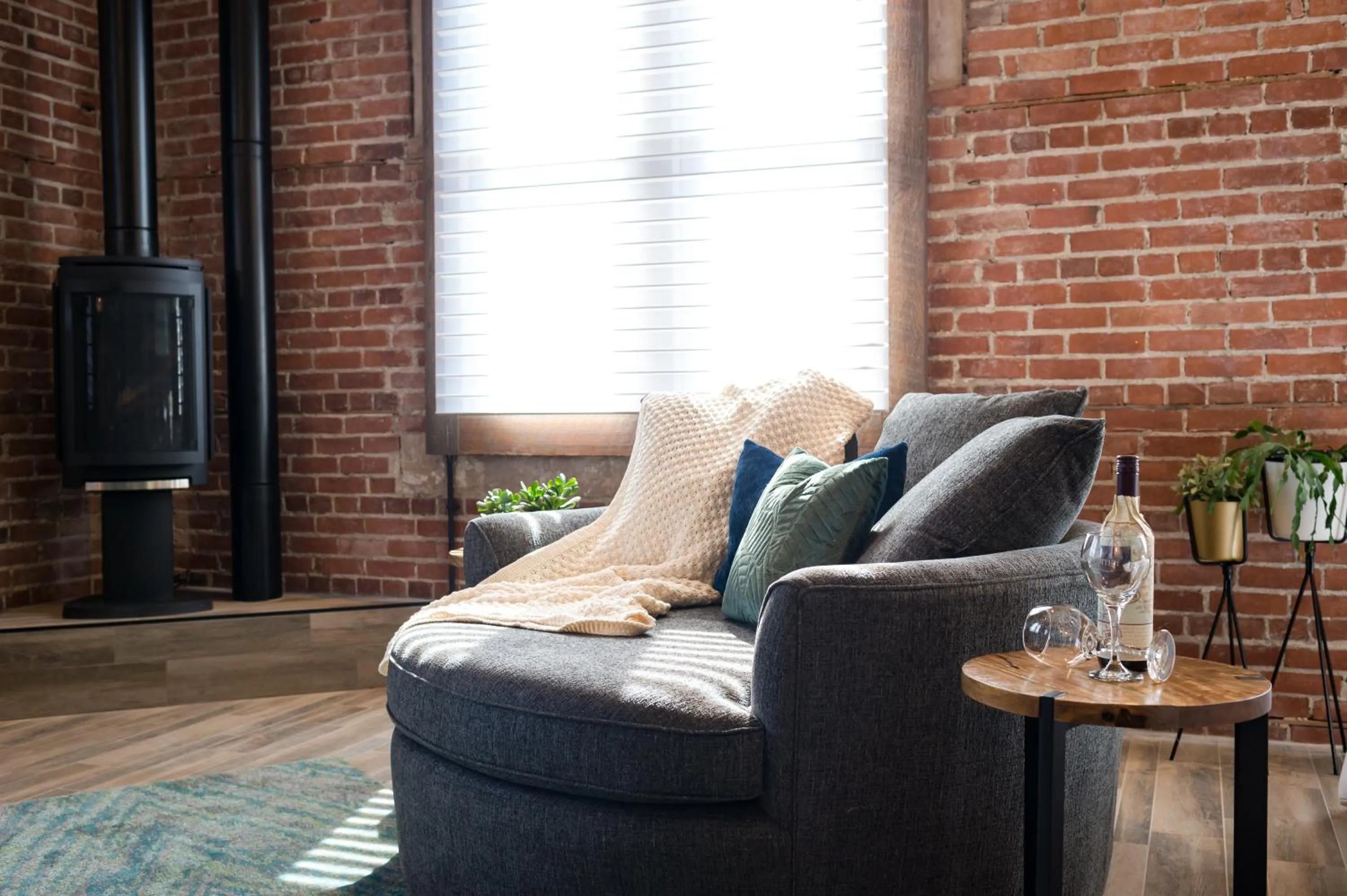 Seating area in 48 King West Boutique Hotel
