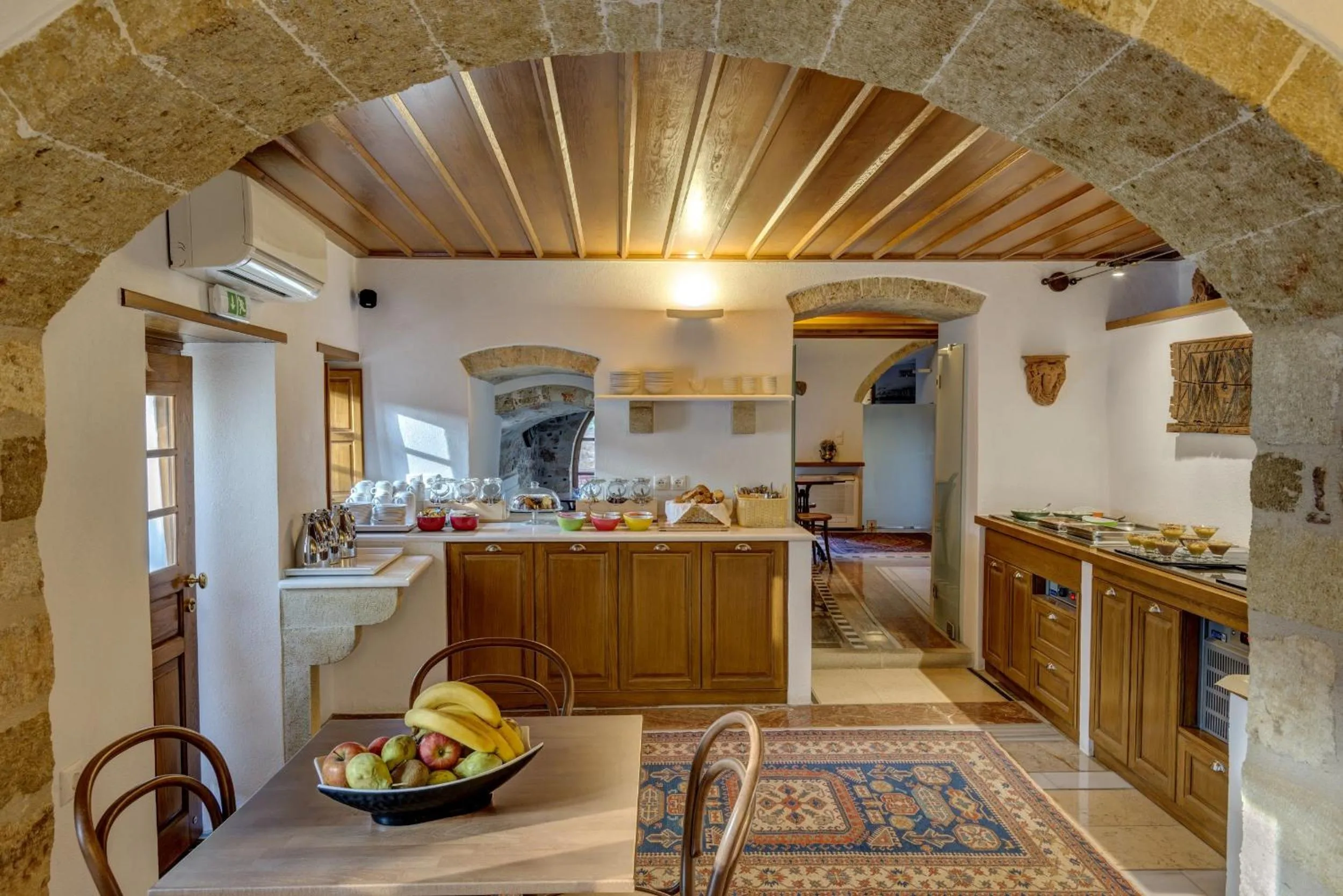 Buffet breakfast in Malvasia Traditional Hotel