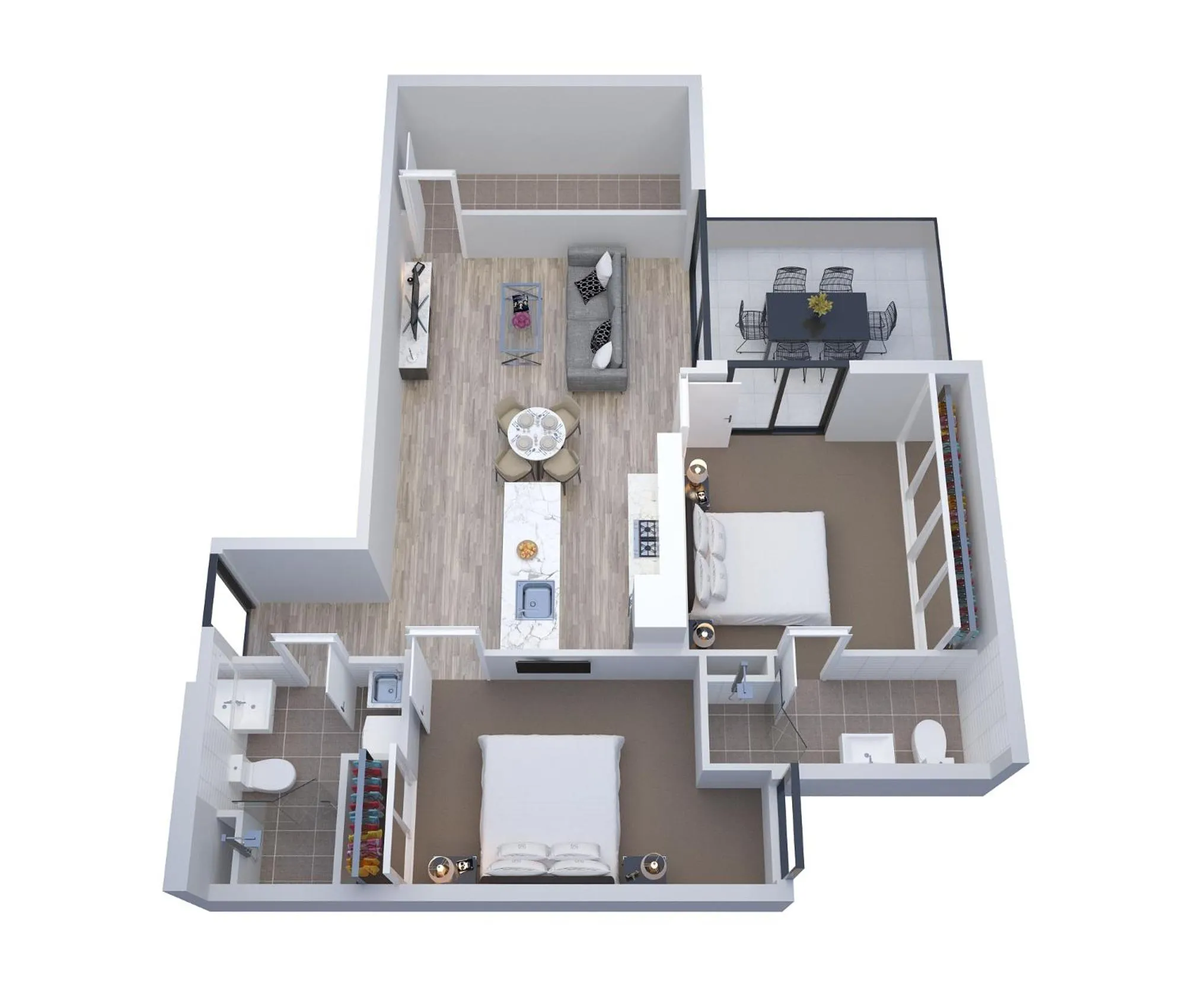 Floor plan in Manhattan Apartments - Glen Iris