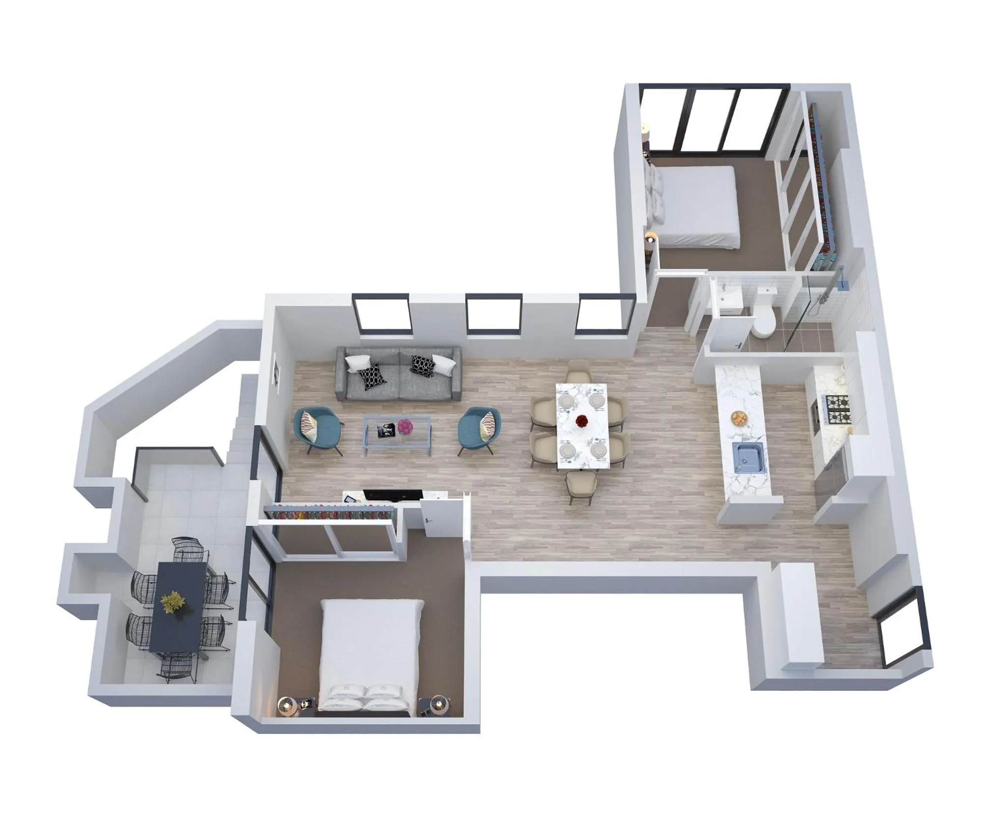 Floor plan in Manhattan Apartments - Glen Iris