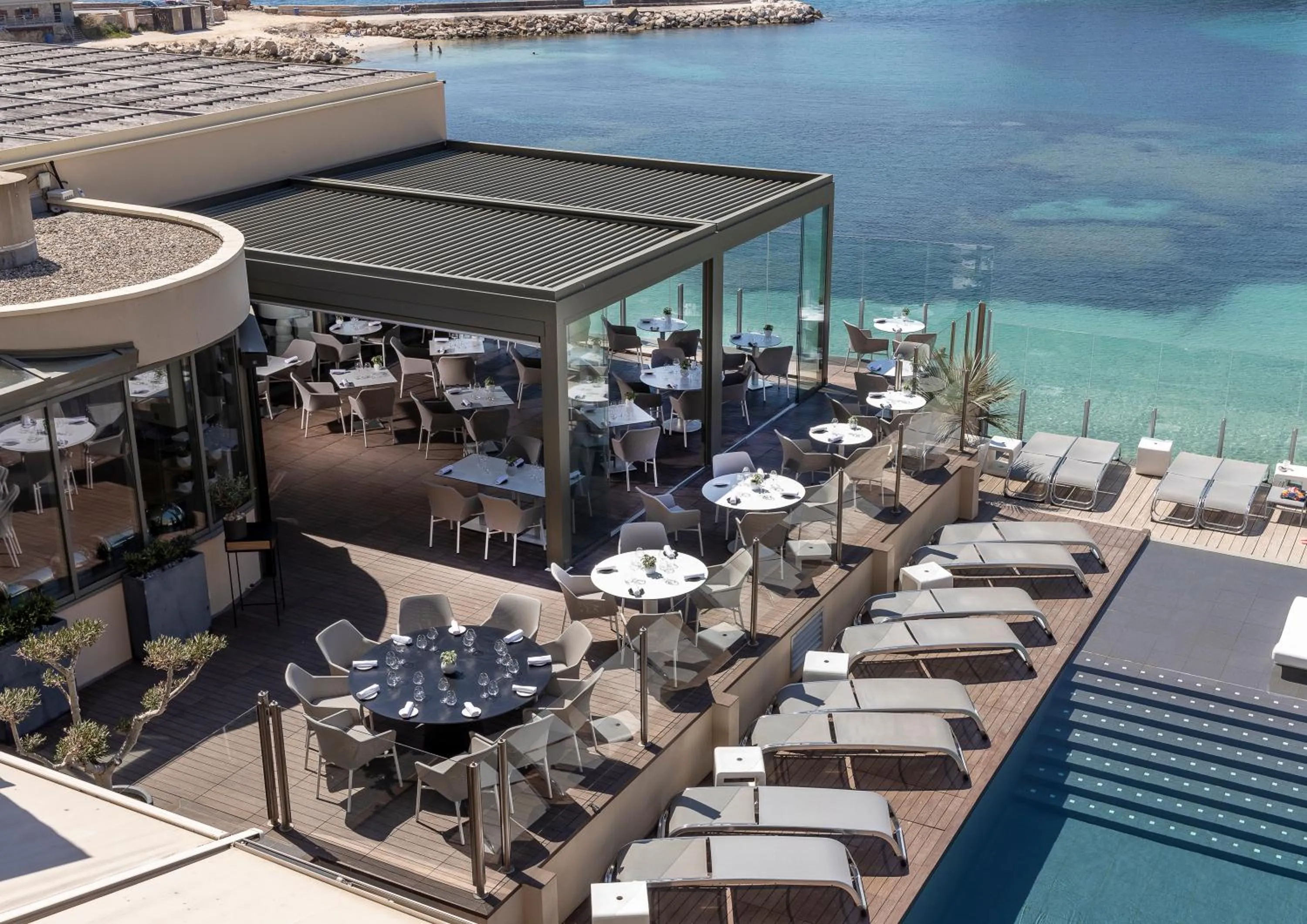 Patio in Thalazur Bandol Ile Rousse - Hôtel & Spa