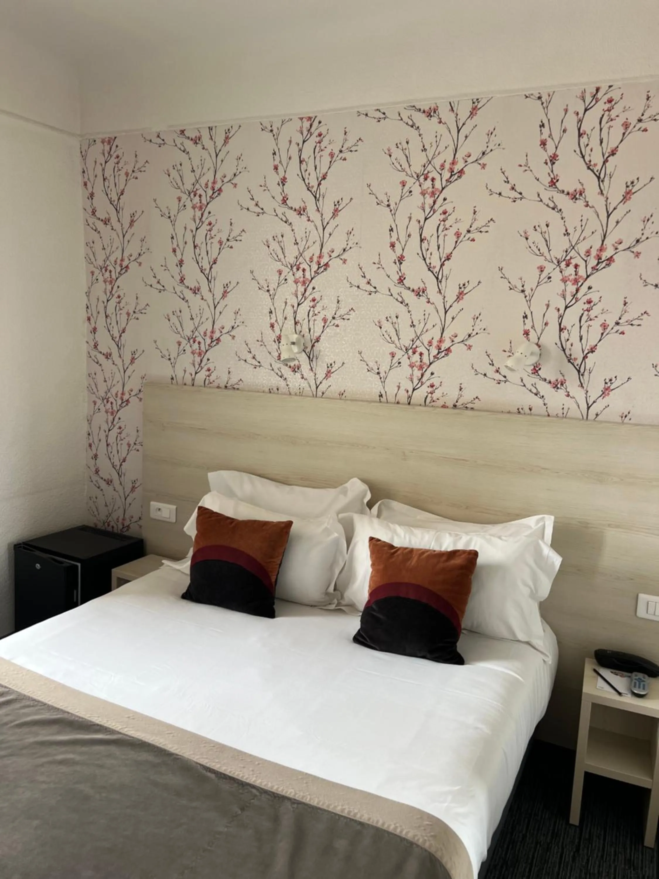 Bed in Le Regina Hôtel et restaurant Canet-plage