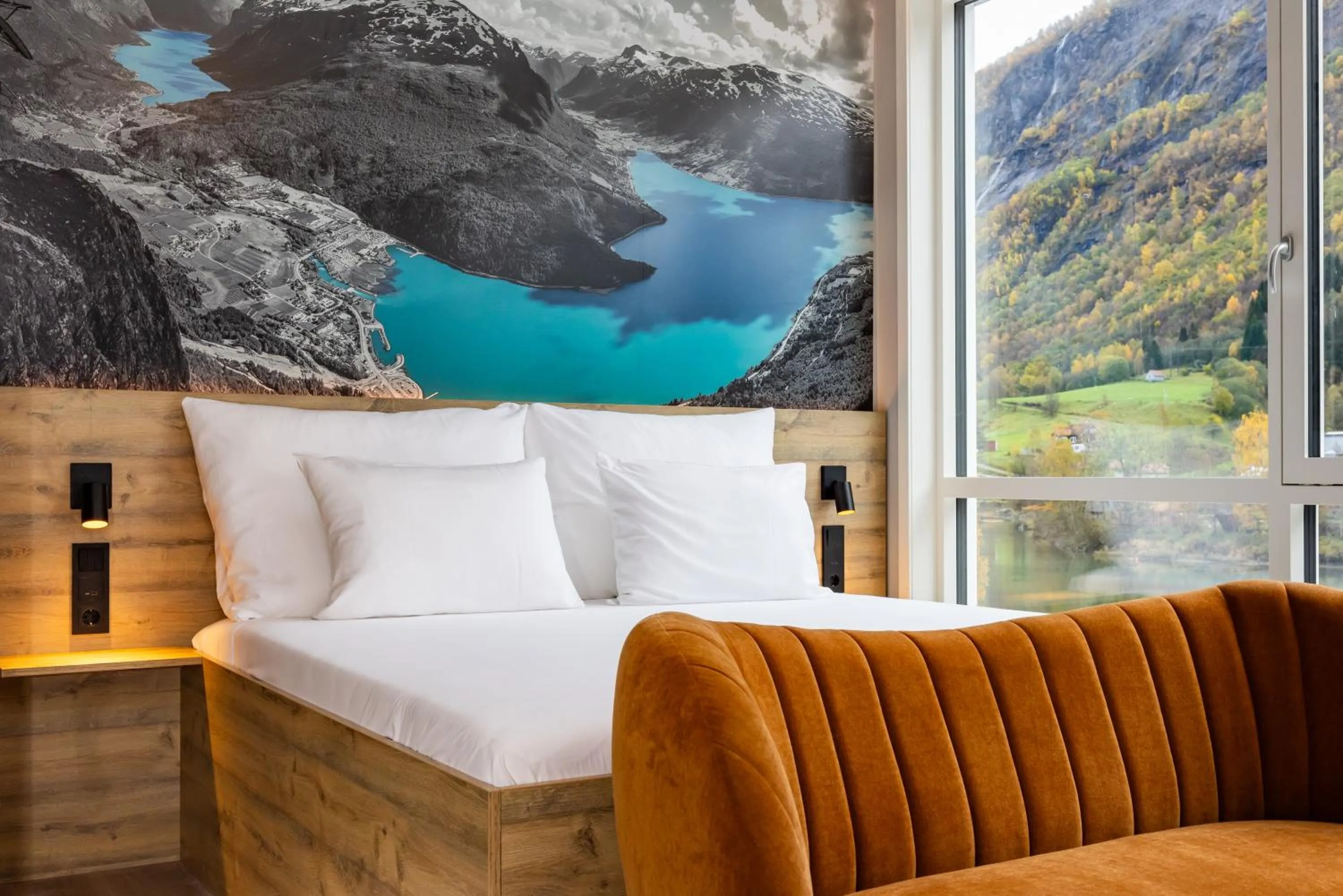 Bed in Stryn House Hotel