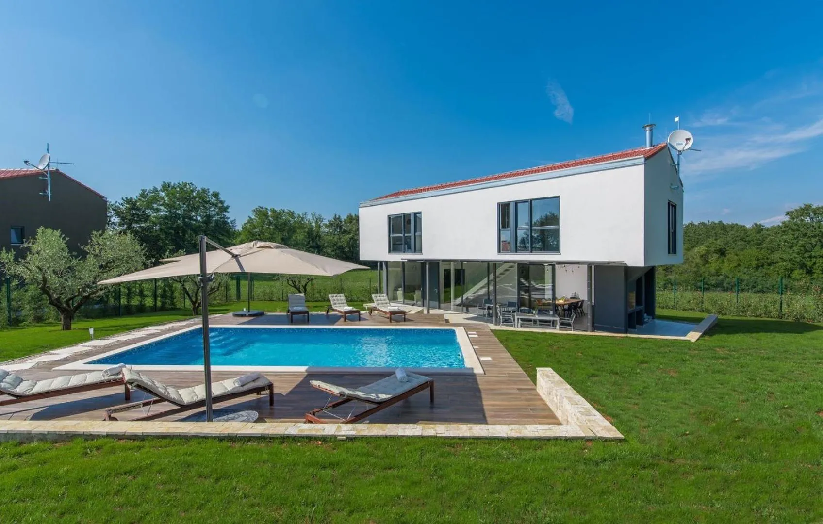 Garden in Luxury villa Fratello in Istria, private pool