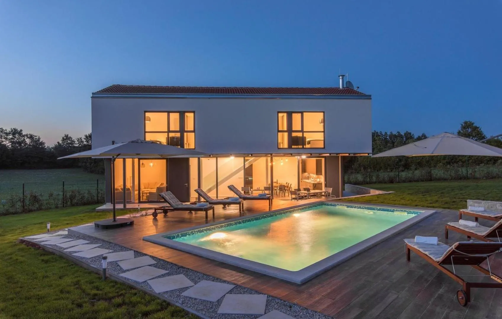 Property building in Luxury villa Fratello in Istria, private pool