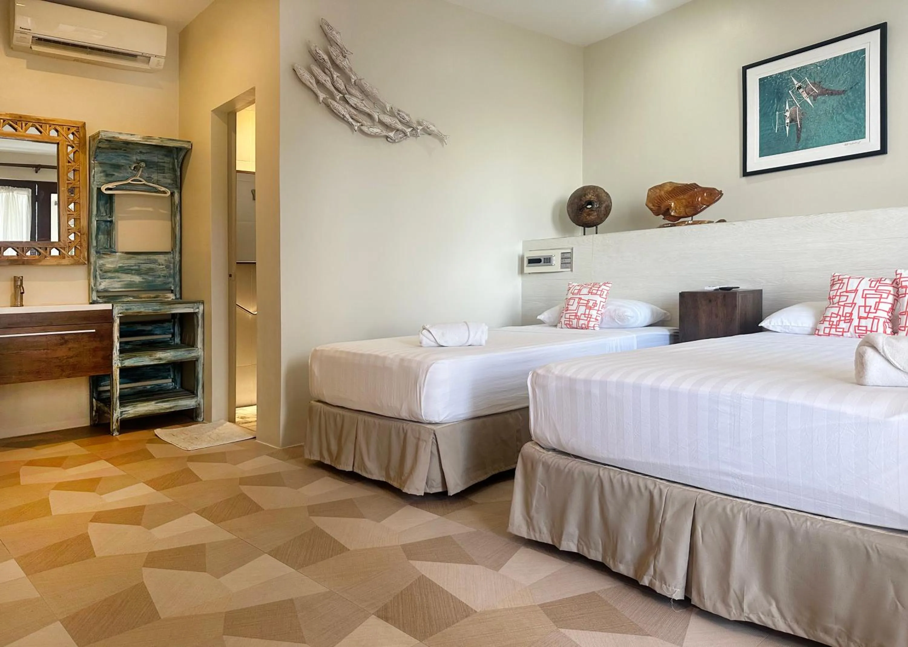 Bed in Oslob Whale Shark Resort