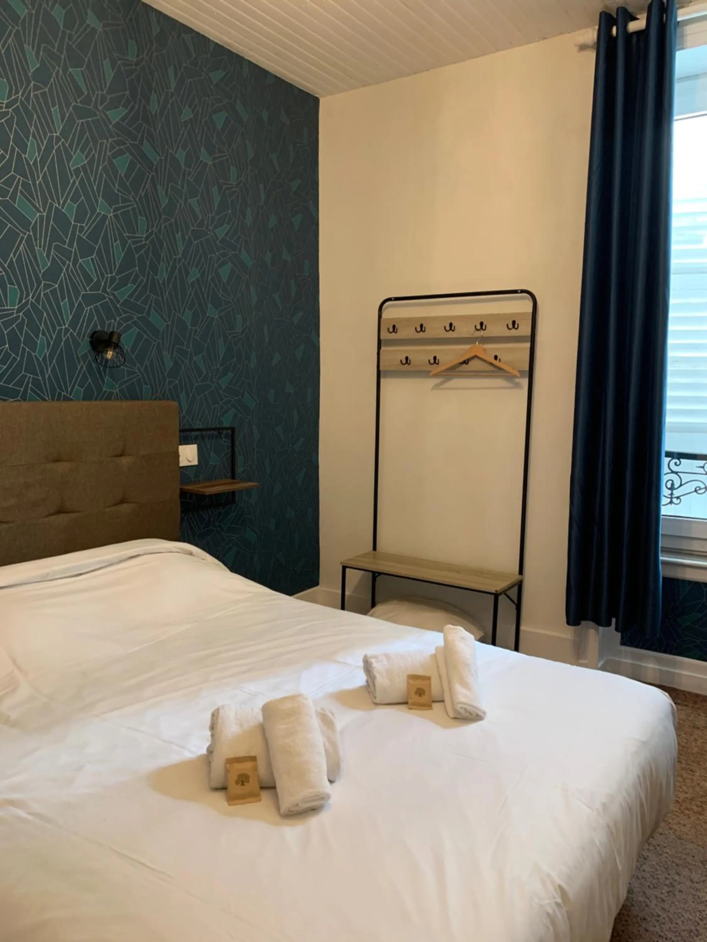 Bedroom, Bed in Hôtel & Restaurant Le Patio VICHY