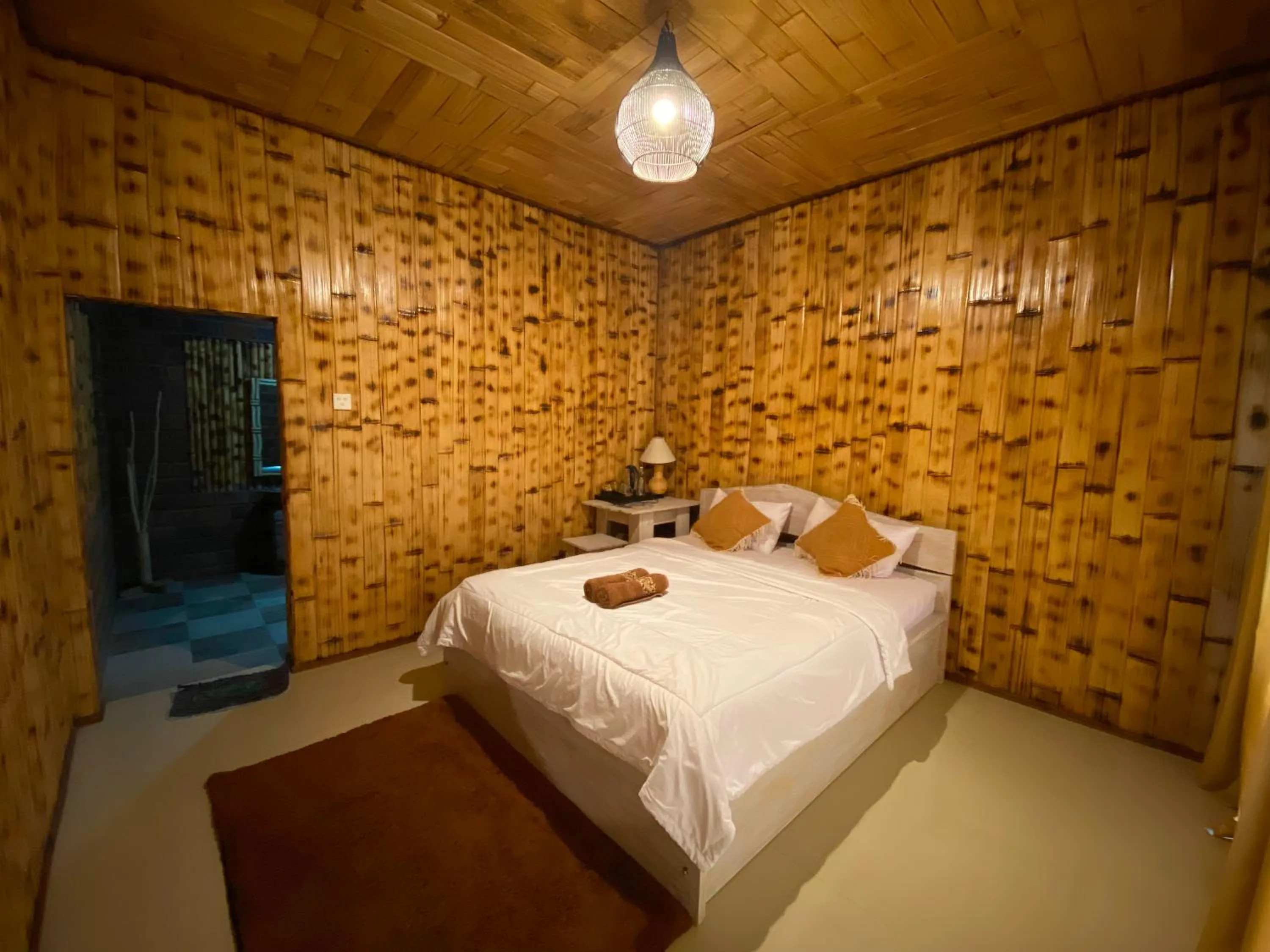 Bed in Bamboo Mount Batur and Hot Spring