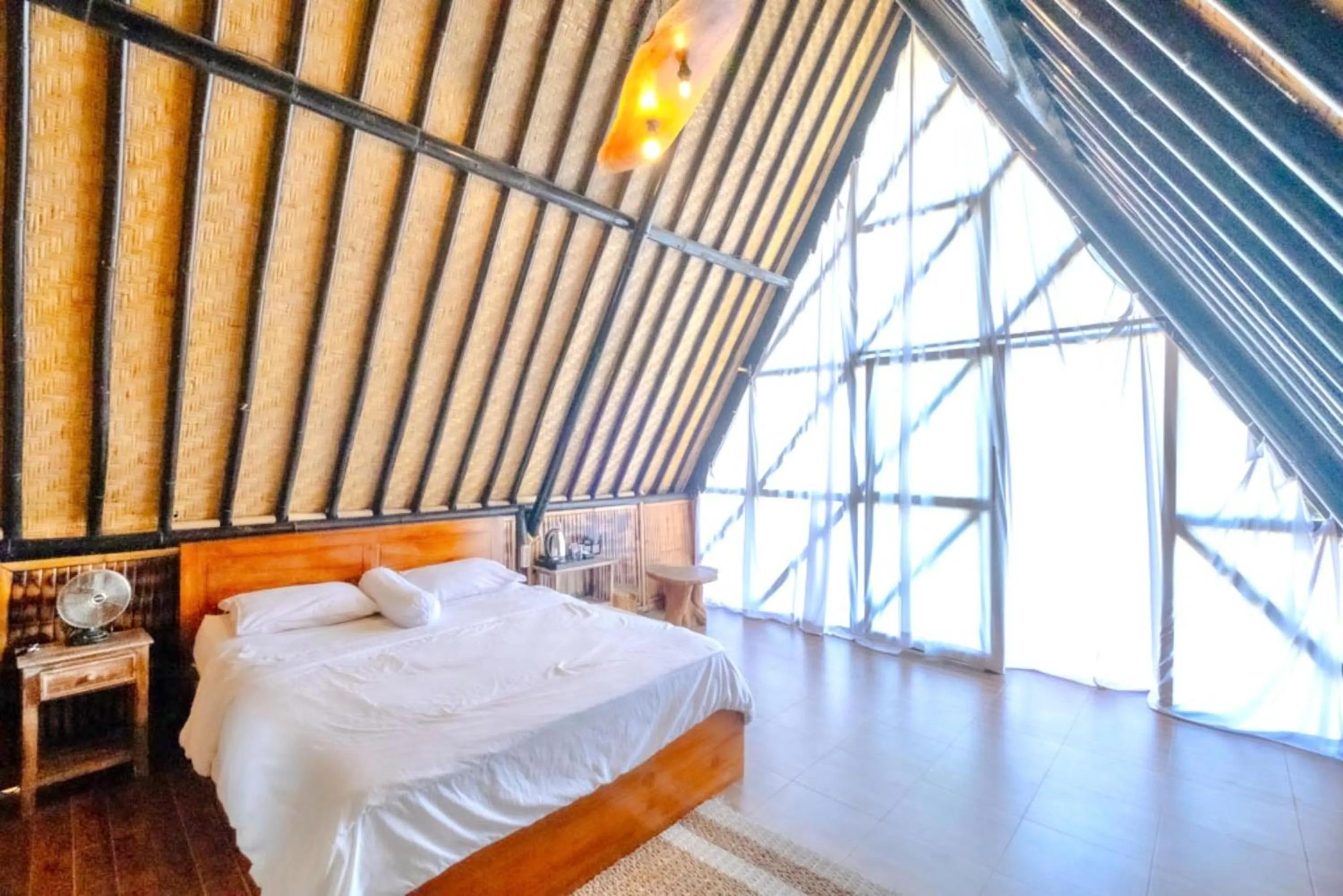 Bed in Bamboo Mount Batur and Hot Spring