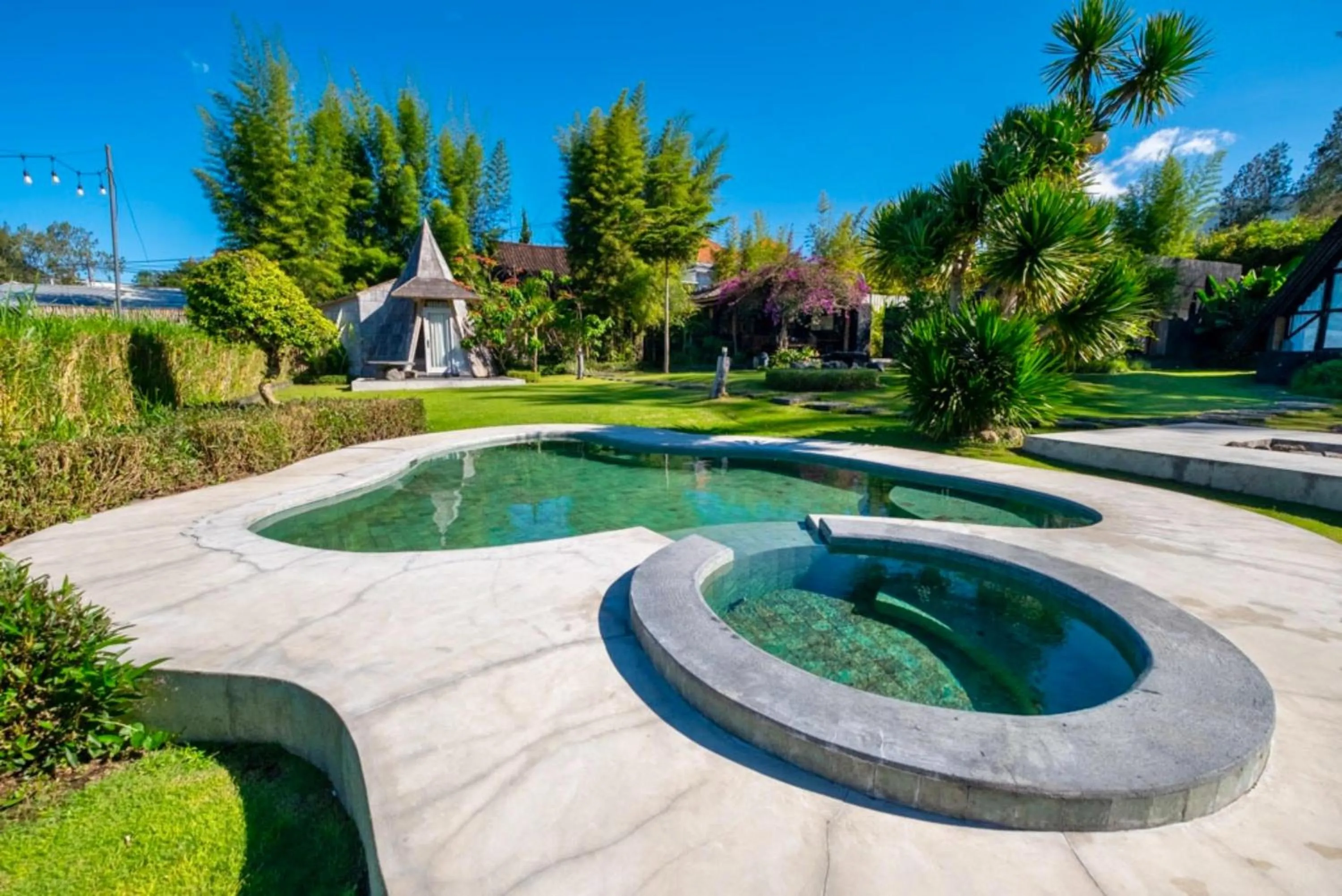 Pool view in Bamboo Mount Batur and Hot Spring