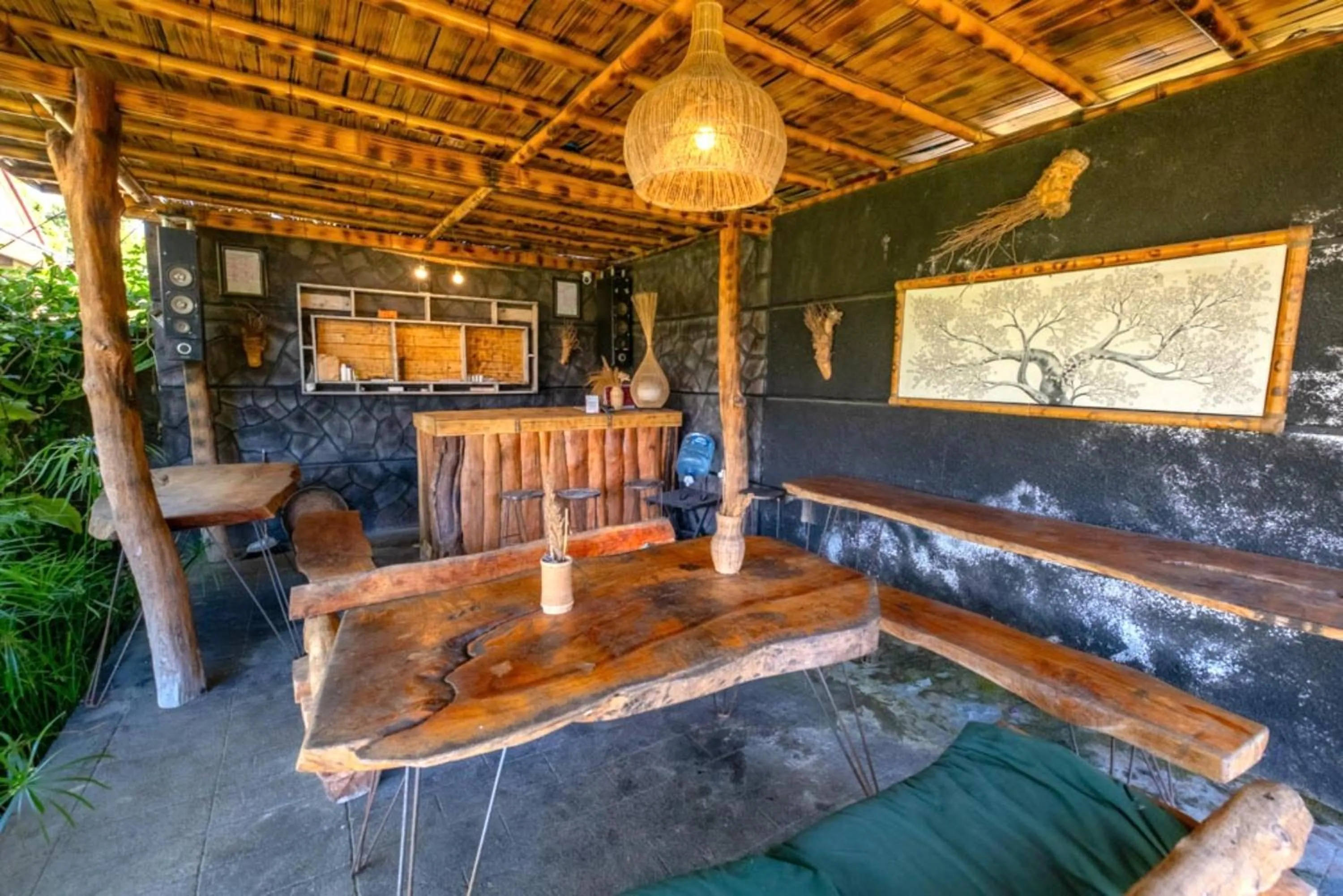 Living room in Bamboo Mount Batur and Hot Spring