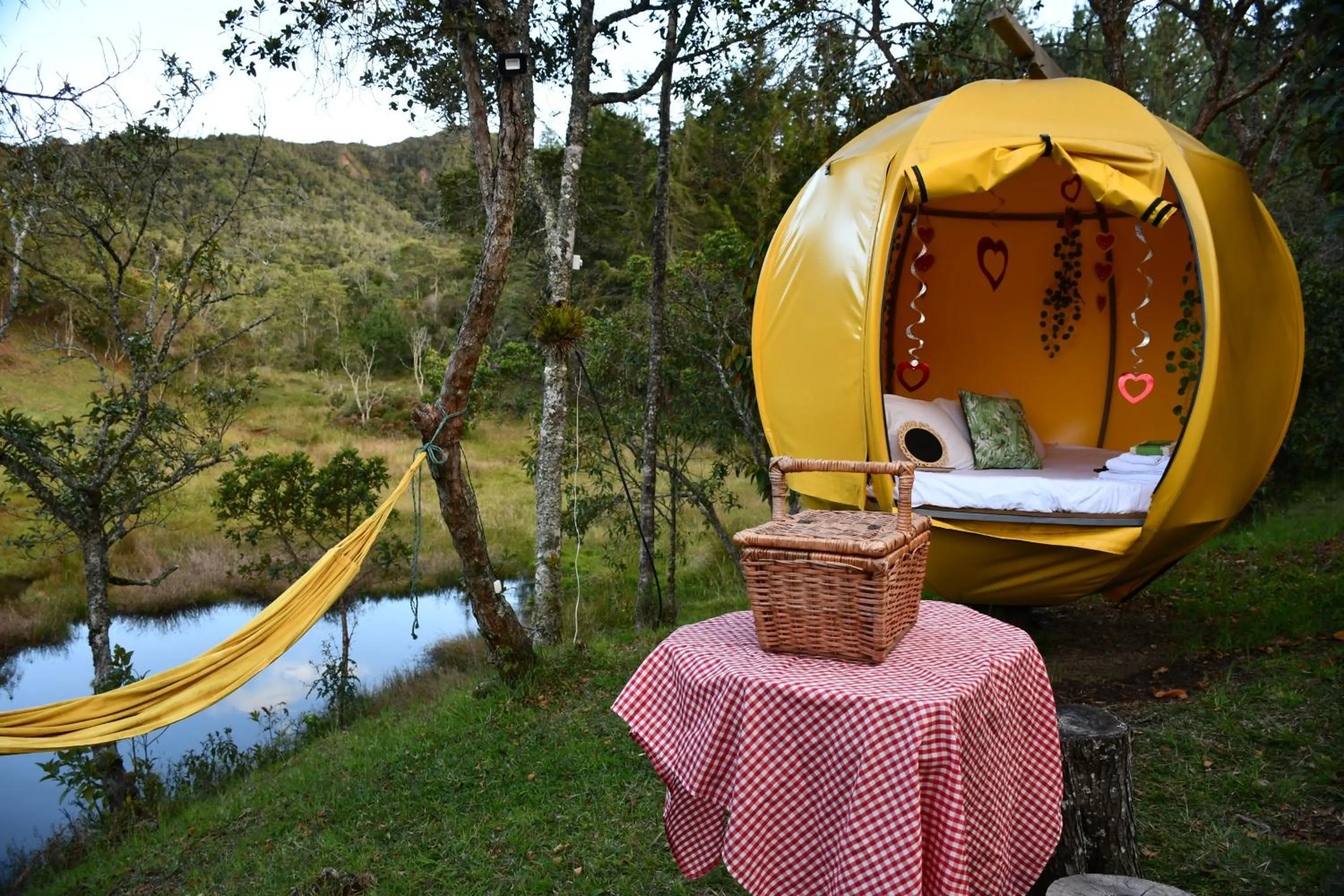 Seating area in Glamping Ancestros Ecoparque