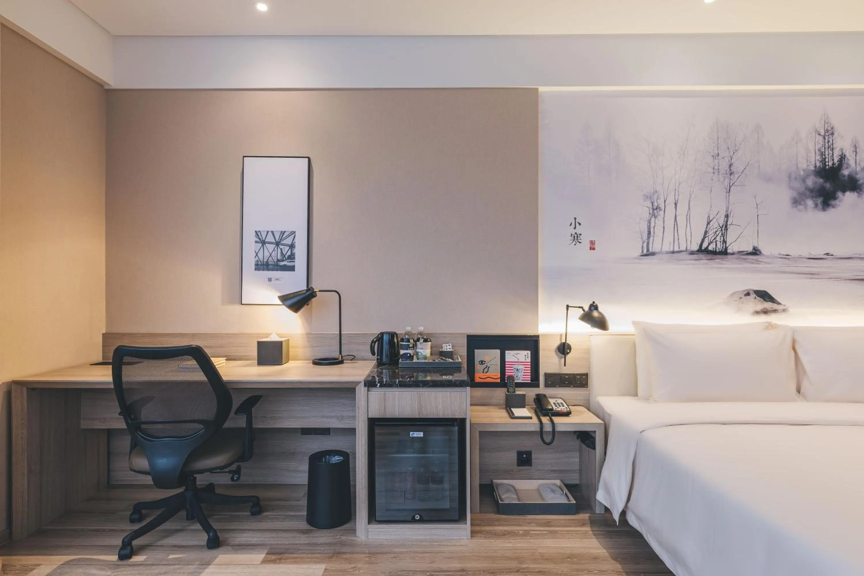 Bed in Atour Hotel Shanghai Anting