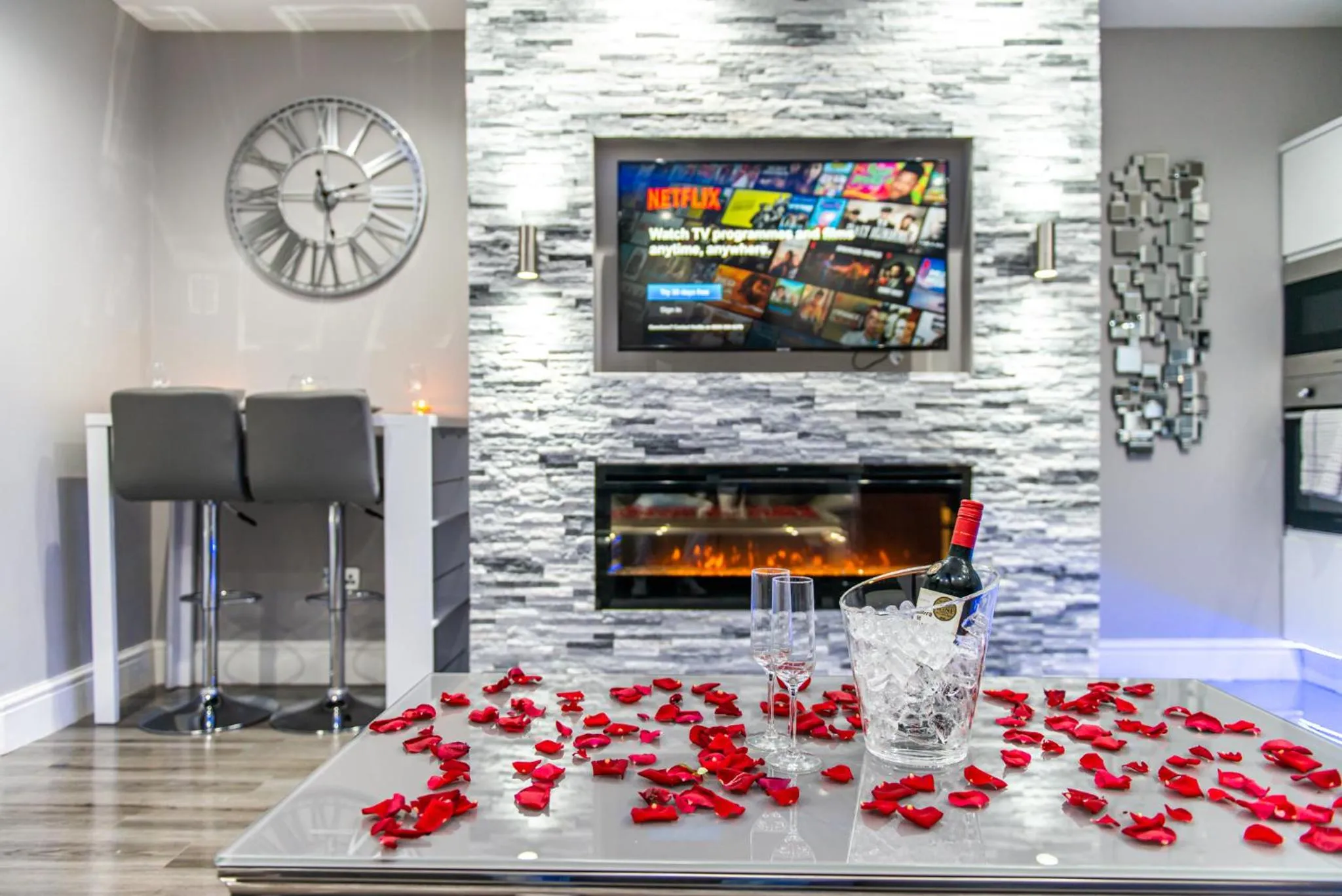 Living room in Aphrodite Suites