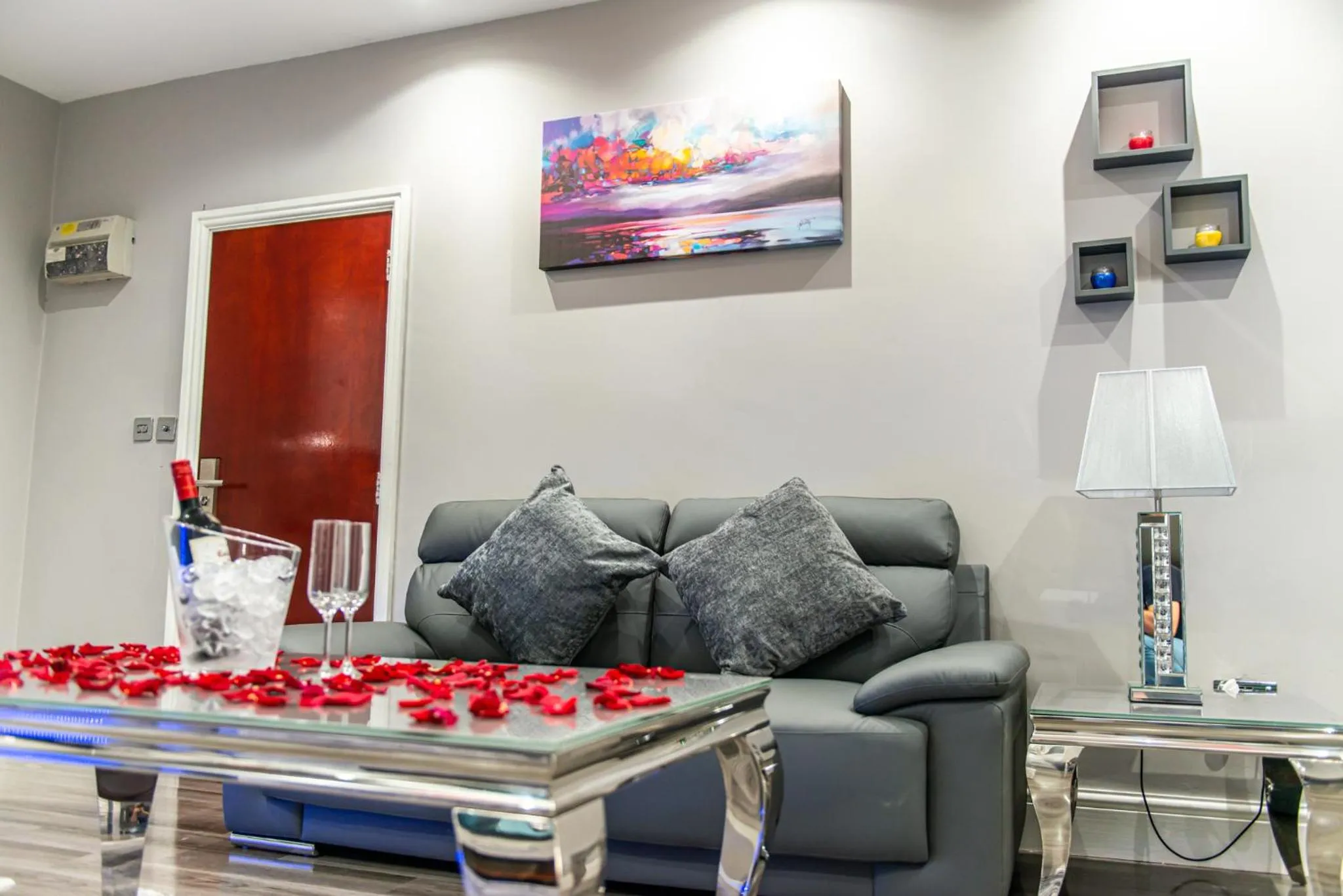 Living room in Aphrodite Suites