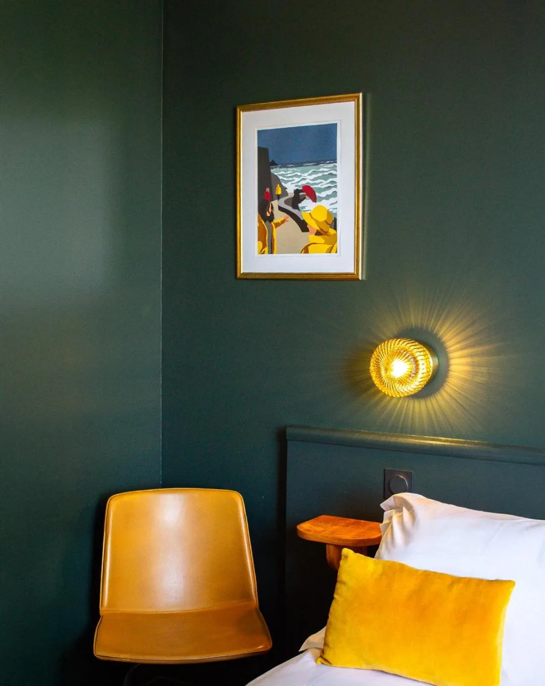 Decorative detail, Bed in Hotel du Parc