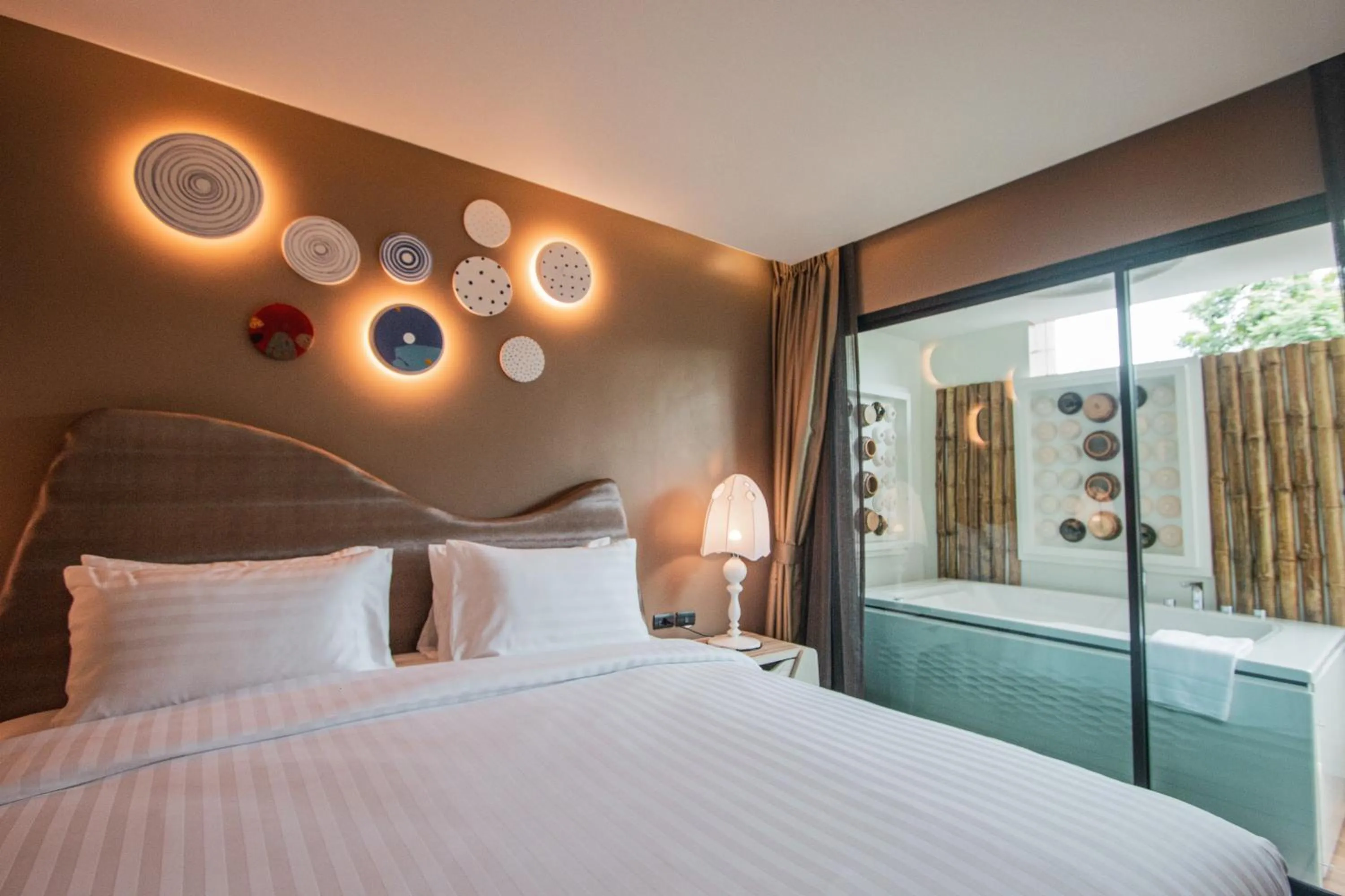 Bed in Rachabhura Hotel