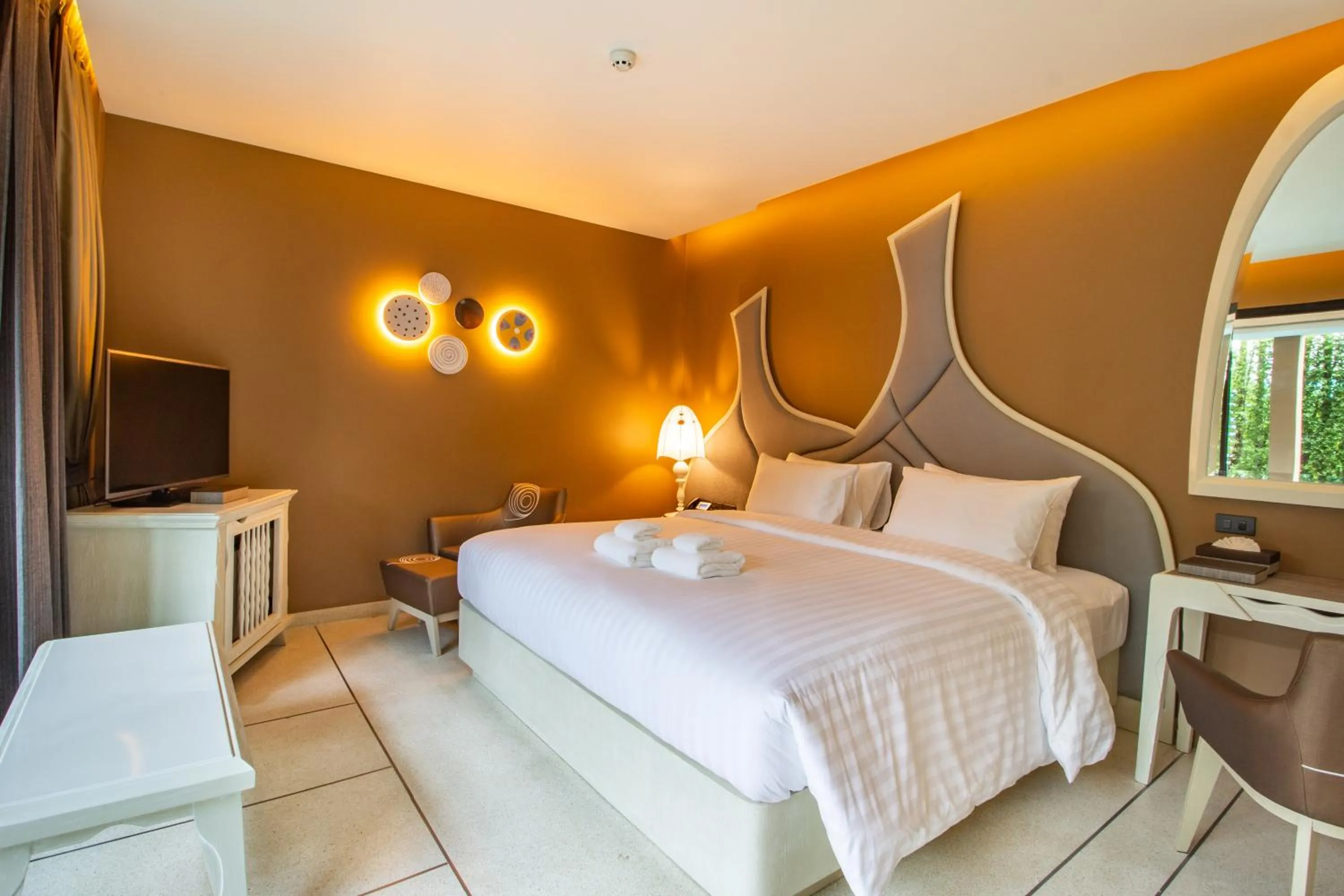 Bed in Rachabhura Hotel