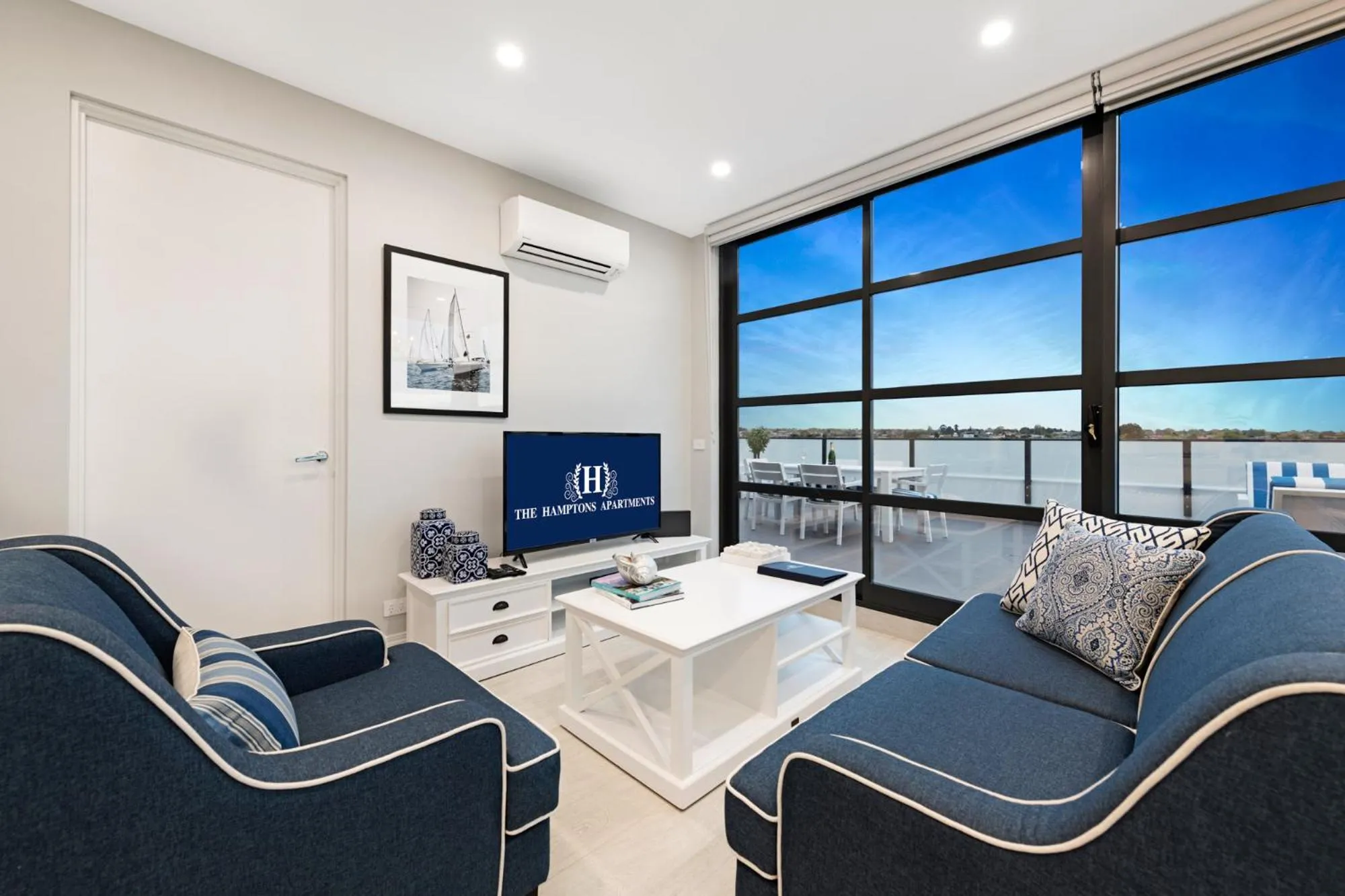 Living room in The Hamptons Apartments - St Kilda