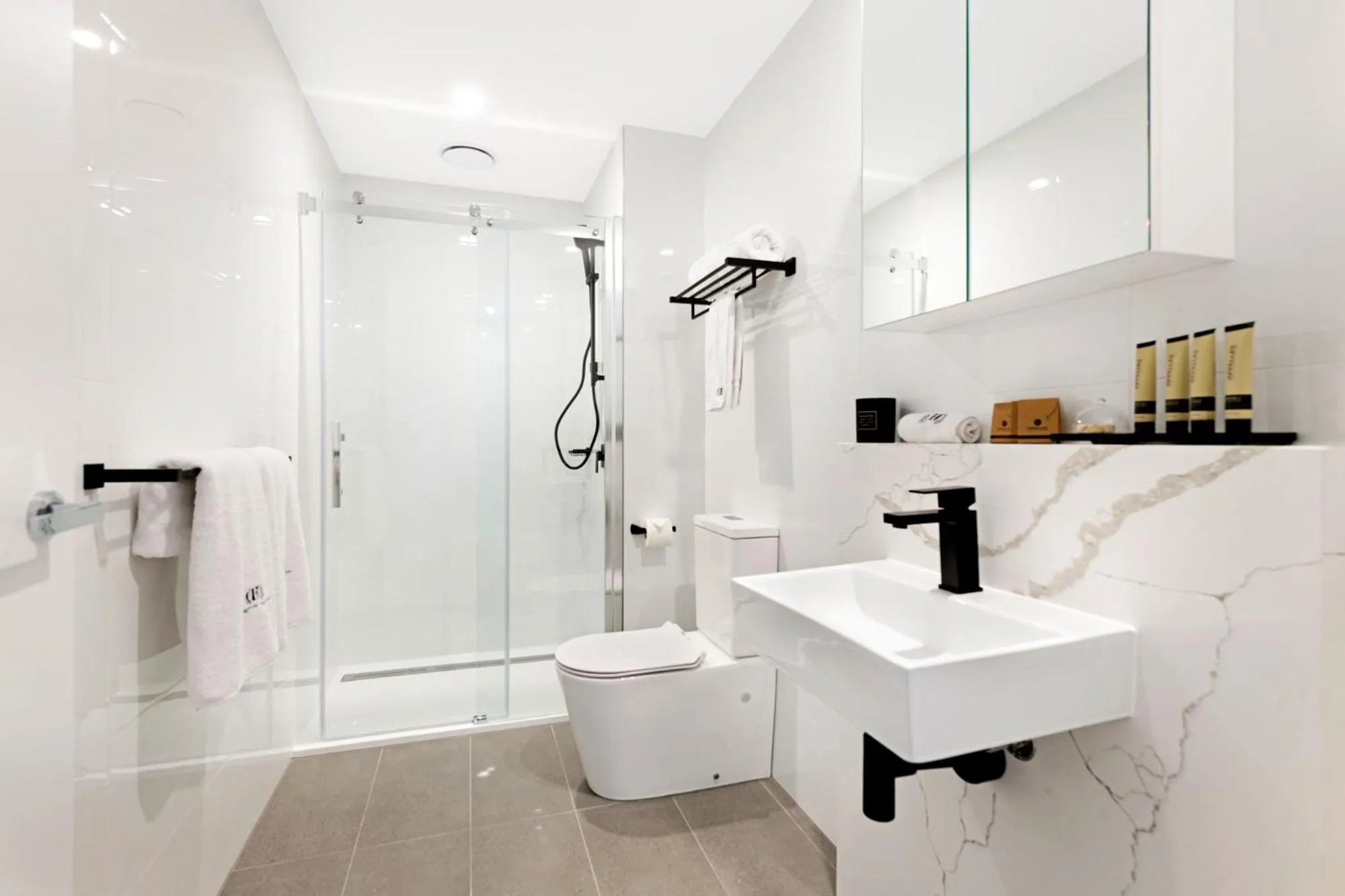 Bathroom in The Hamptons Apartments - St Kilda
