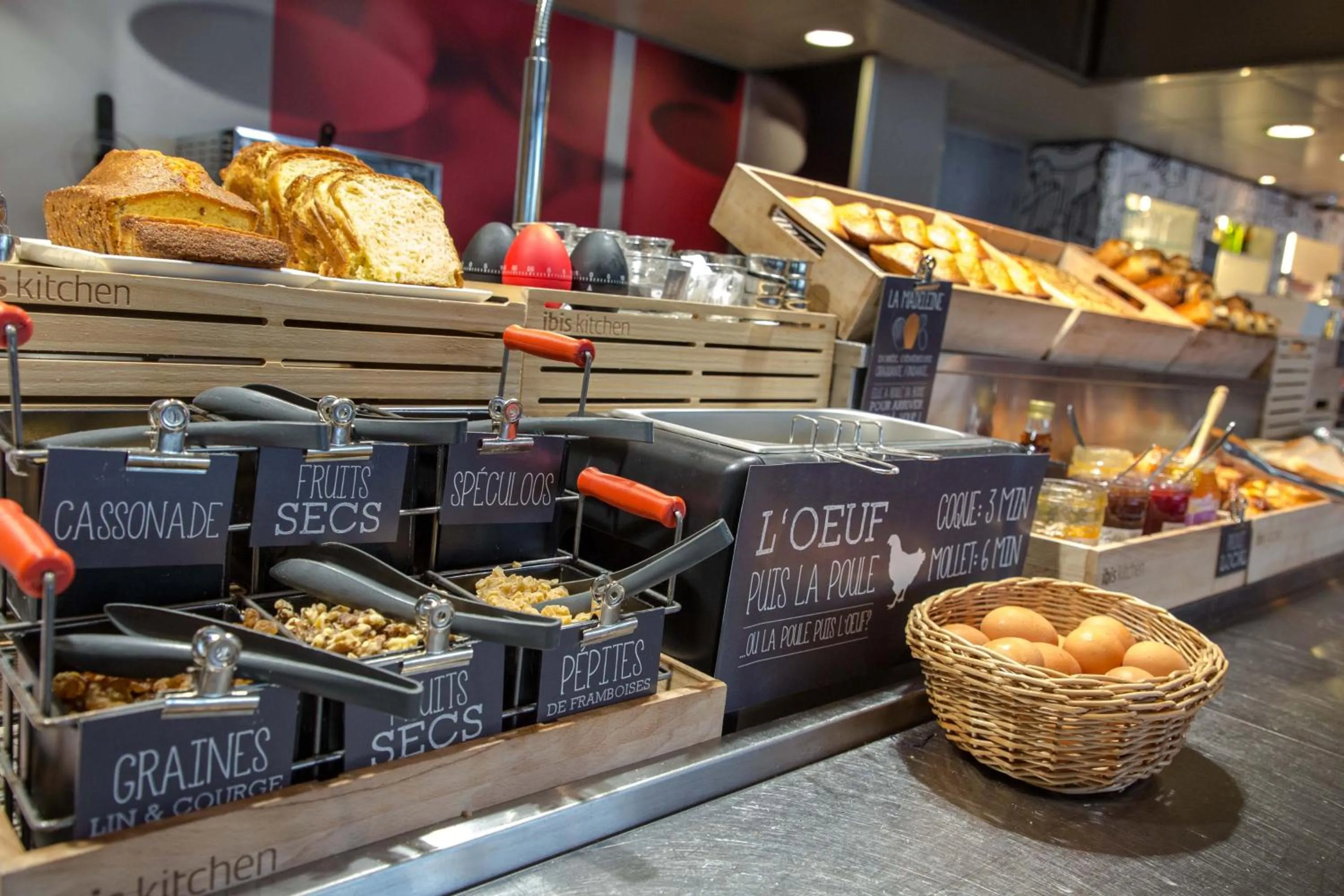 Buffet breakfast in ibis Cannes Mandelieu