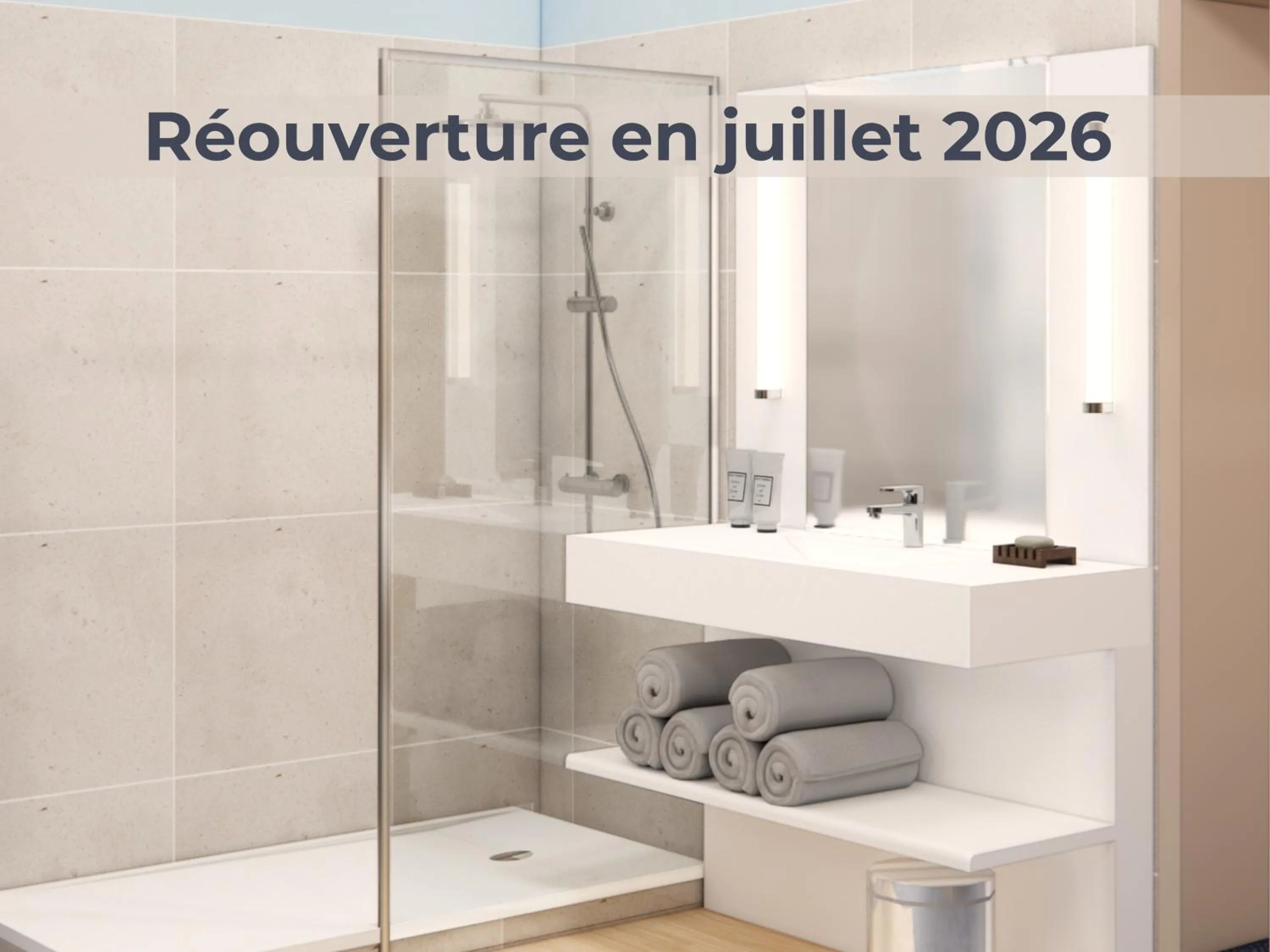 Bathroom in Kyriad Lannion-Perros-Guirec