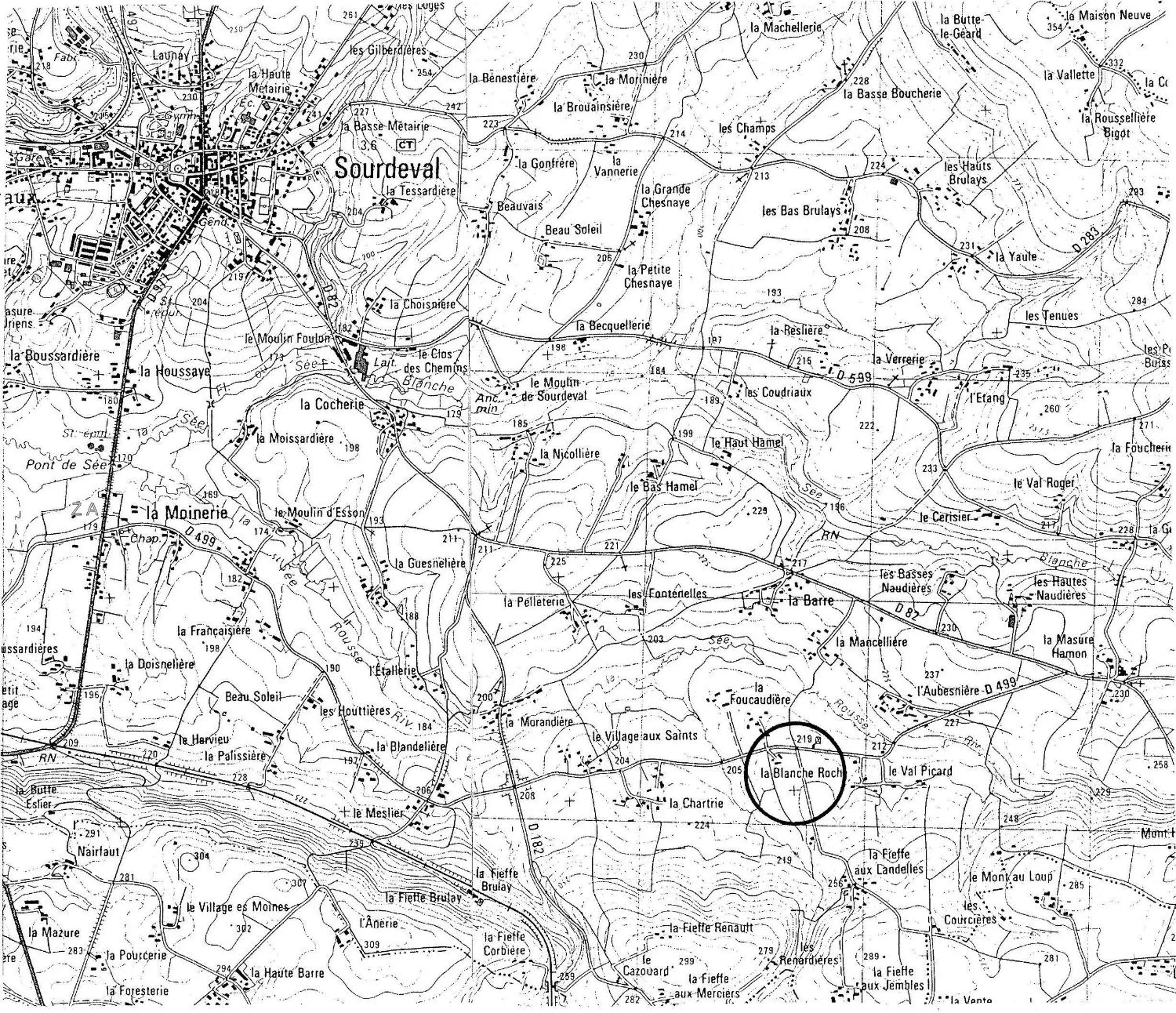 Location in La Blanche Roche