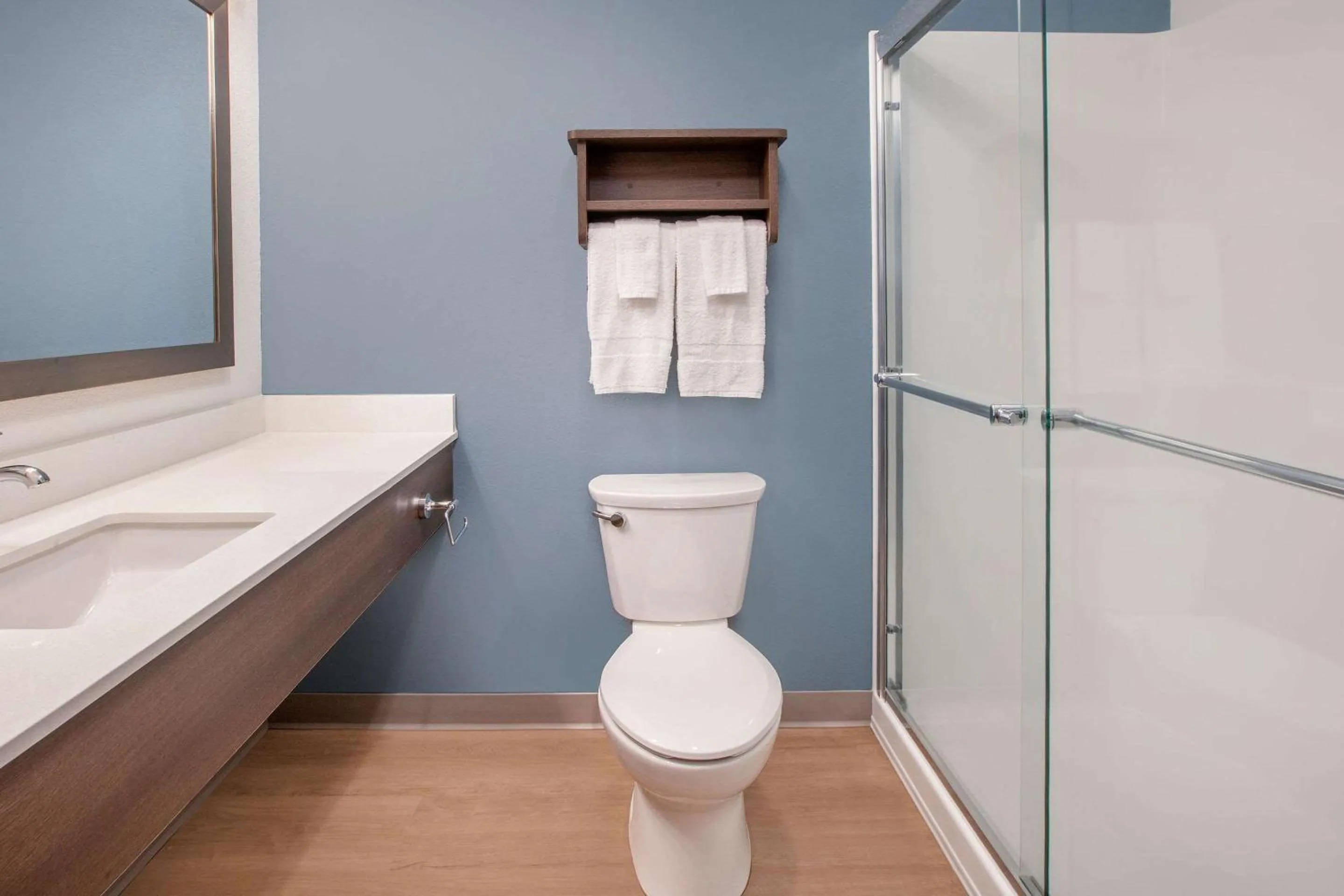 Bathroom in WoodSpring Suites Washington DC Northeast Greenbelt