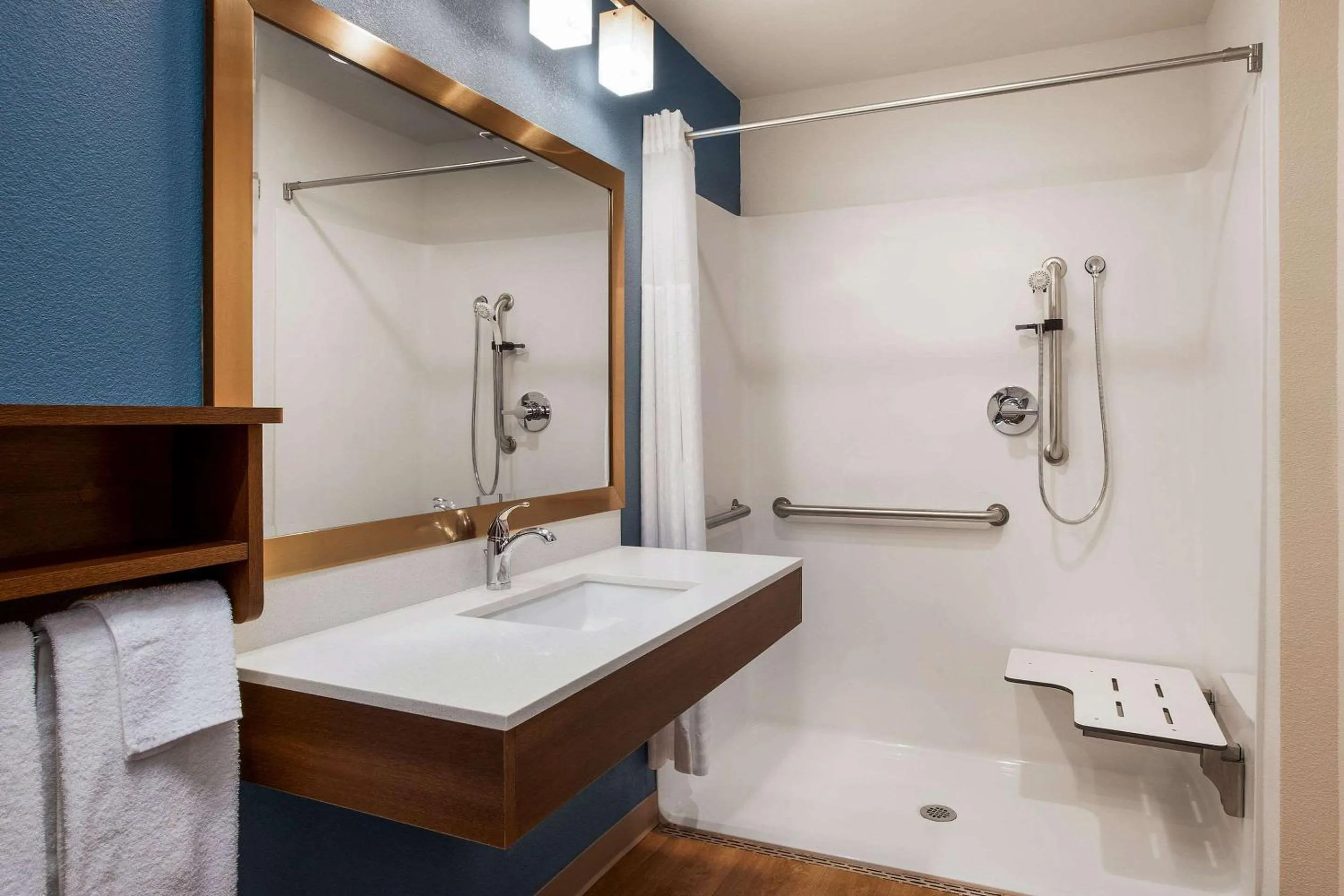 Bathroom in WoodSpring Suites Washington DC Northeast Greenbelt