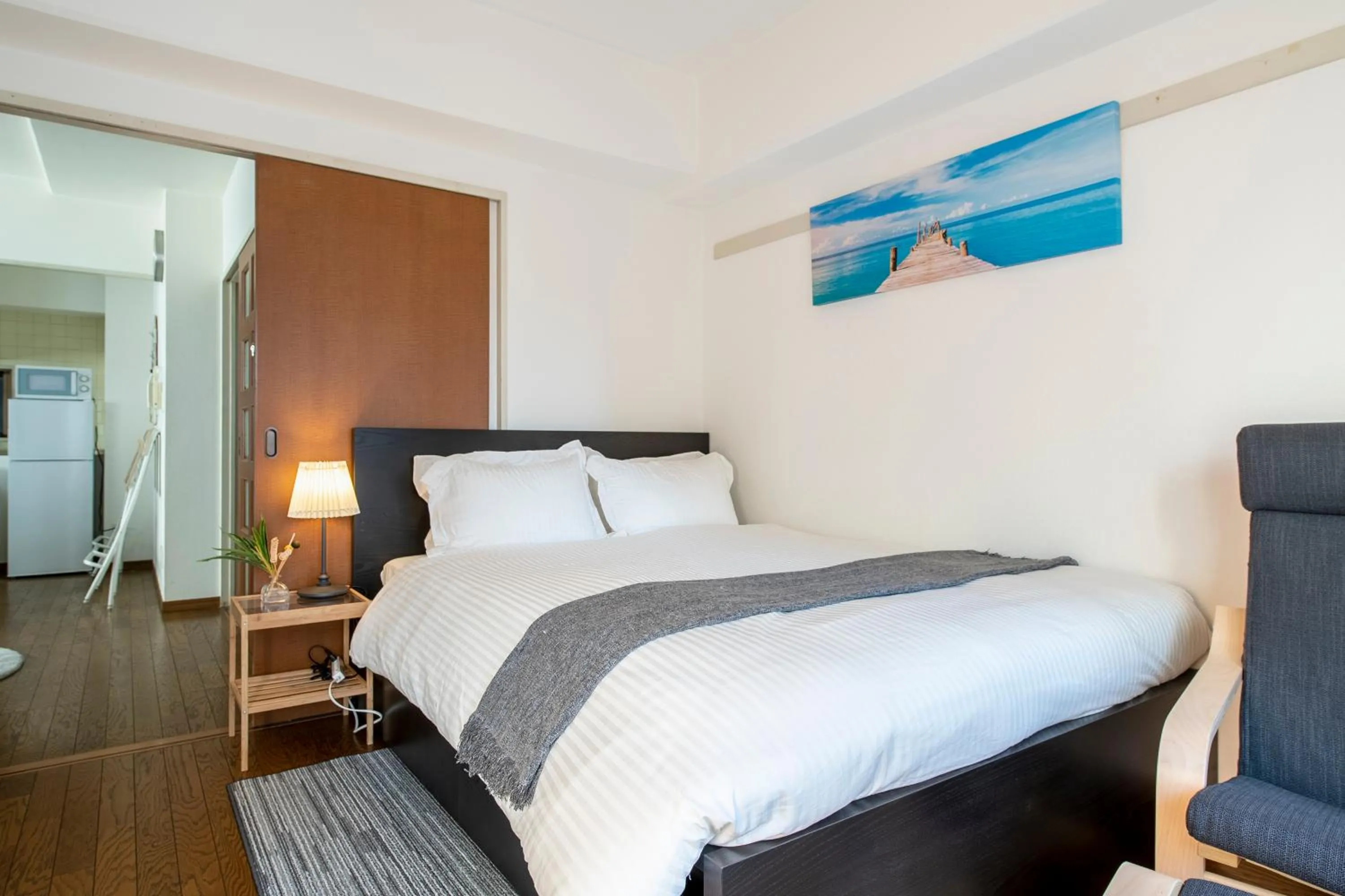 Bedroom, Bed in Uhome Akihabara Apartment 3