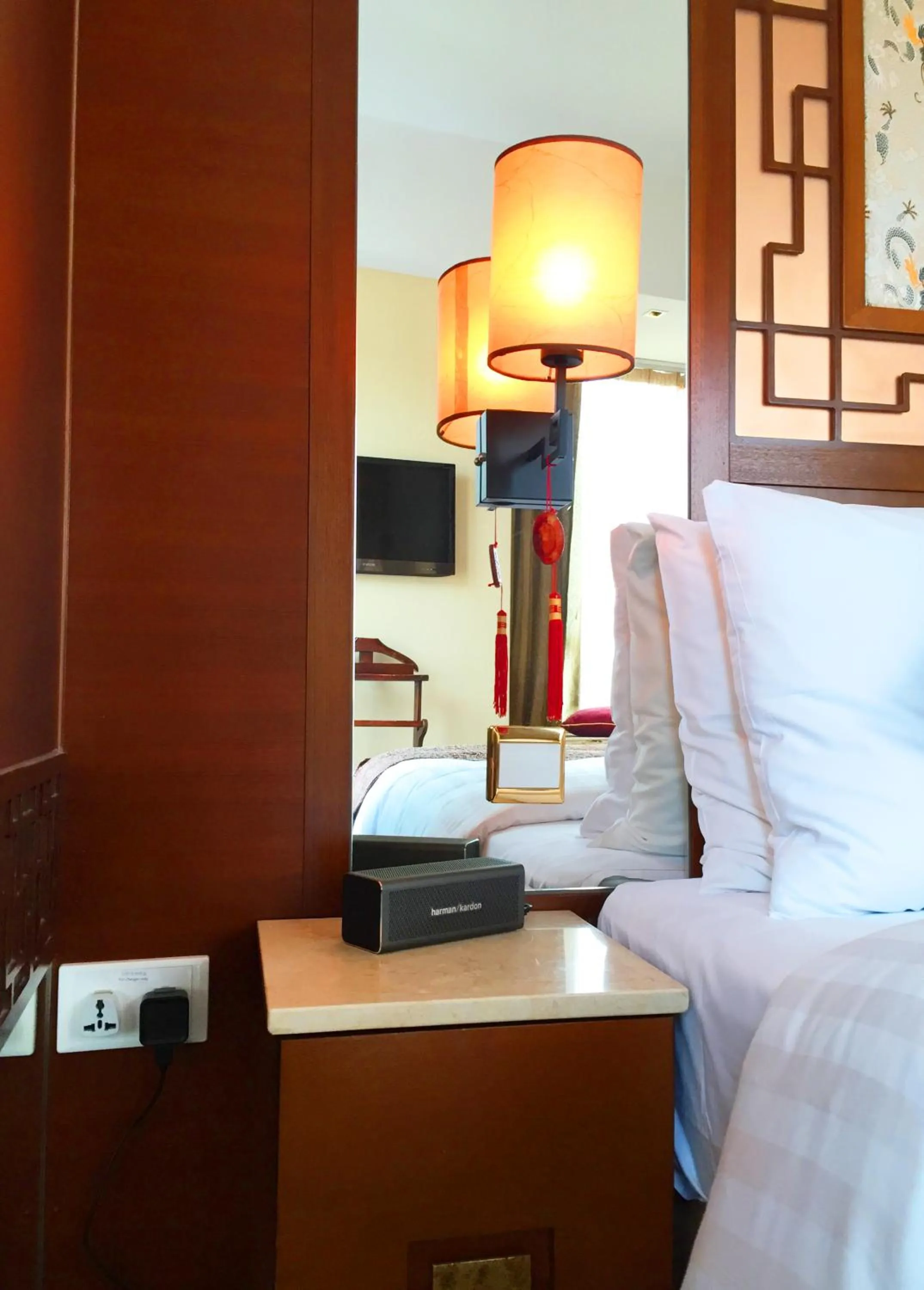 Decorative detail, Bed in Lan Kwai Fong Hotel - Kau U Fong