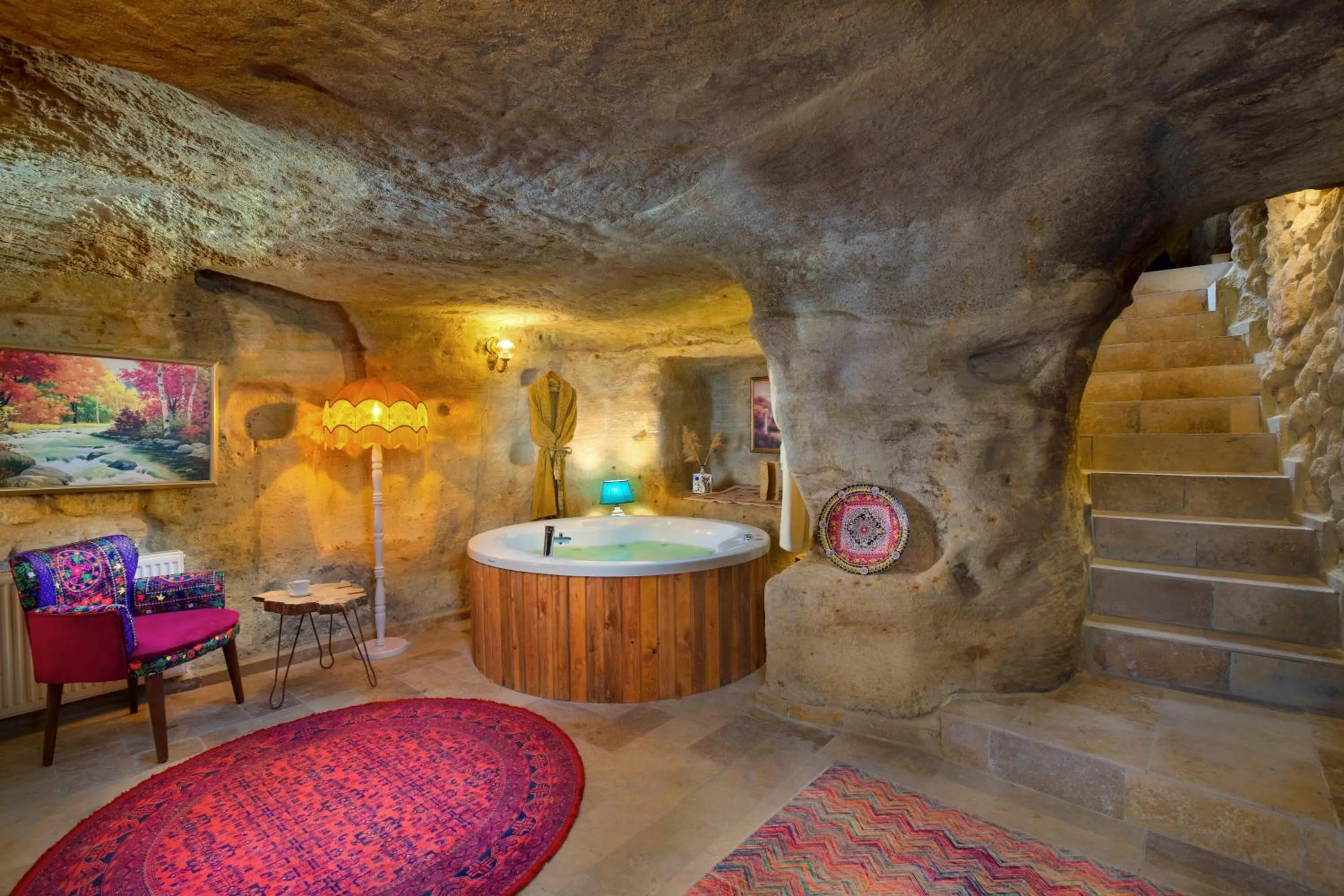 Hot Tub in Cappadocia Splendid Cave Hotel