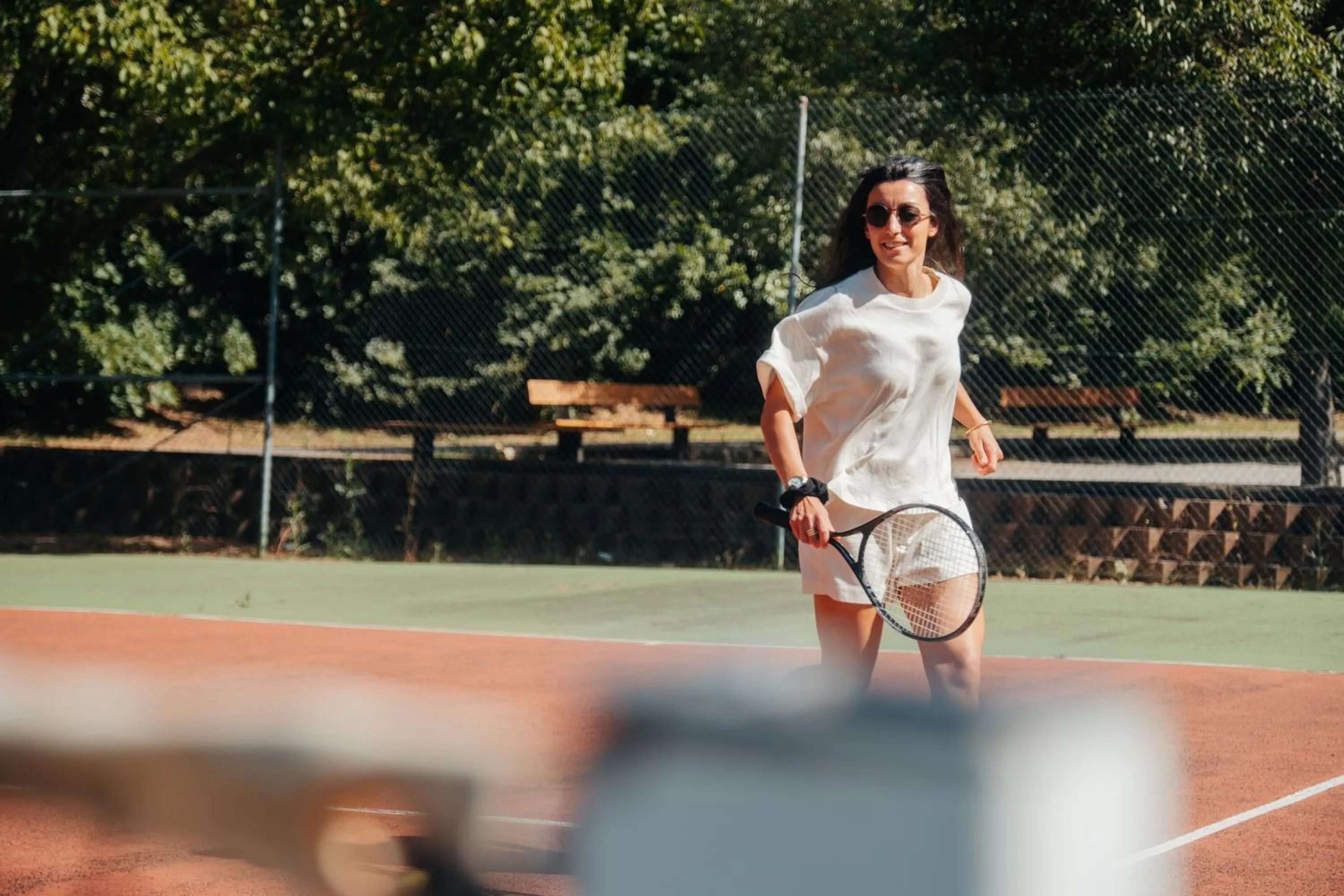 Tennis court in Club Vacances Bleues Domaine de Château Laval