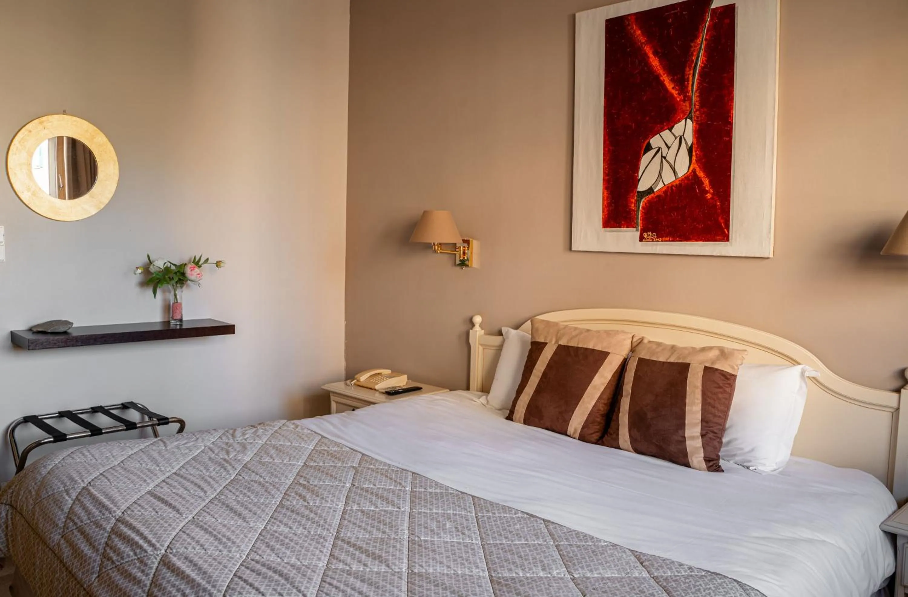 Bed in Logis Hotel Diana