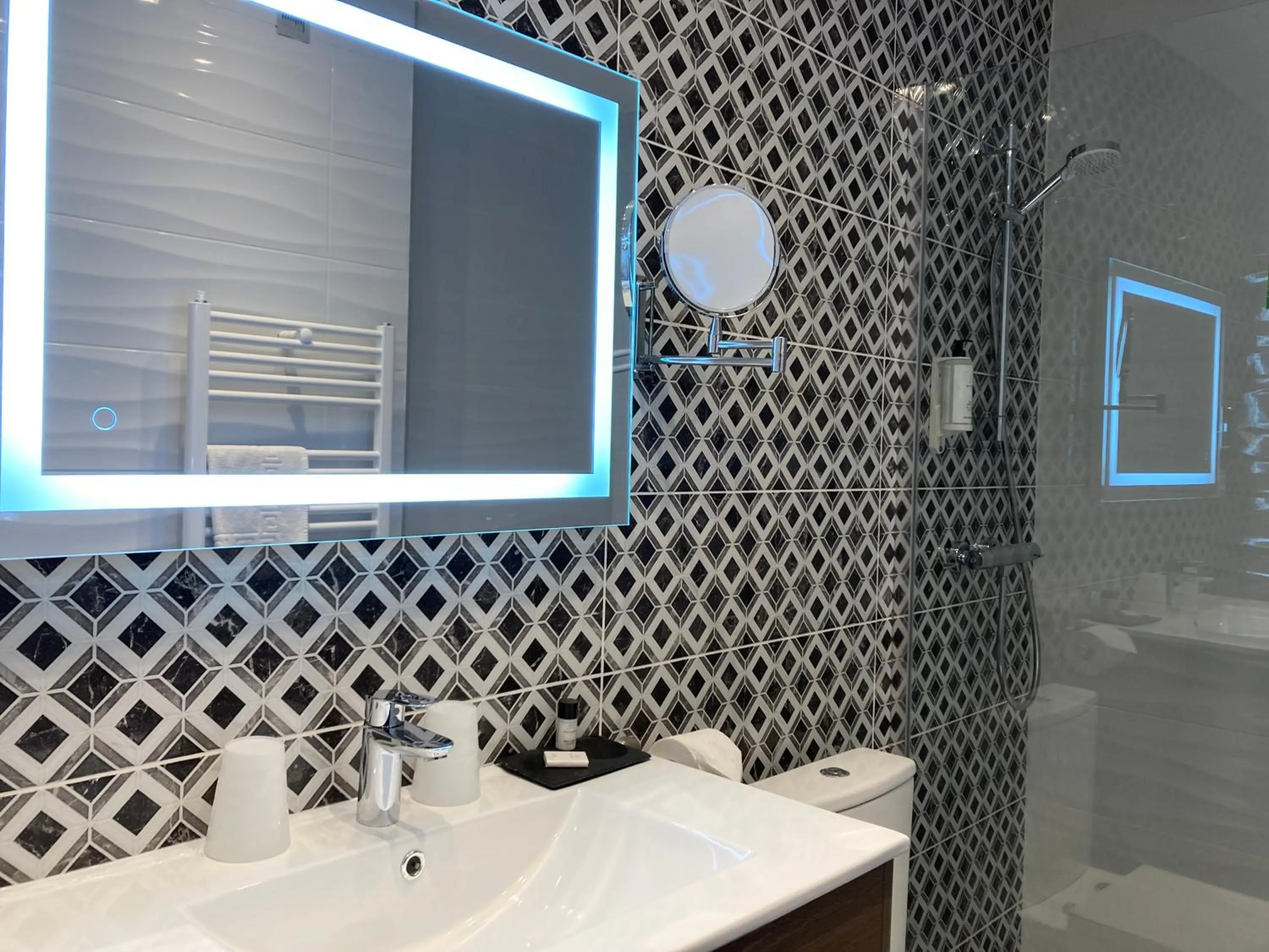 Shower in Logis Hotel Diana