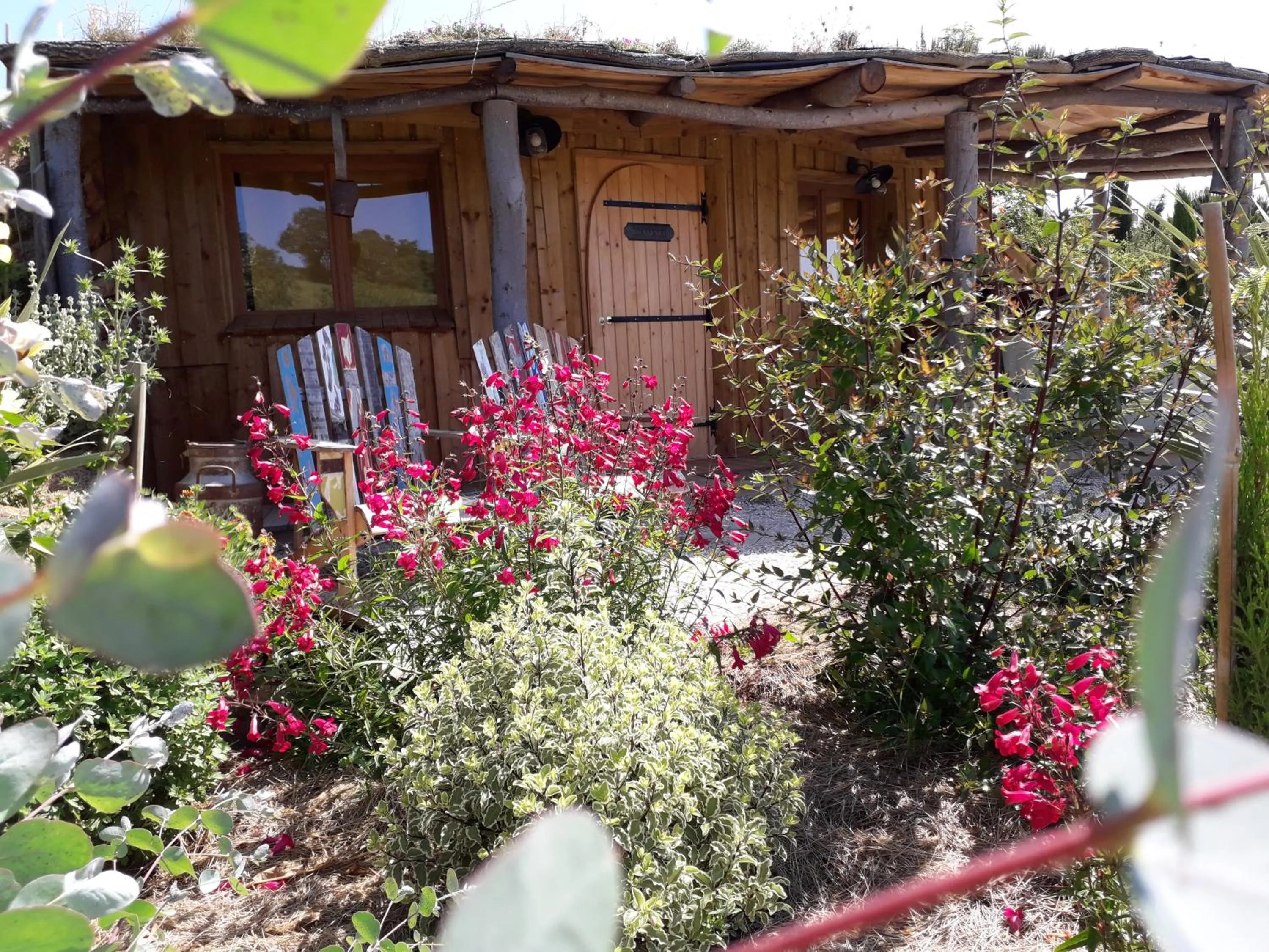 Patio in Cabanes Trésors de Campagne,spas privatifs