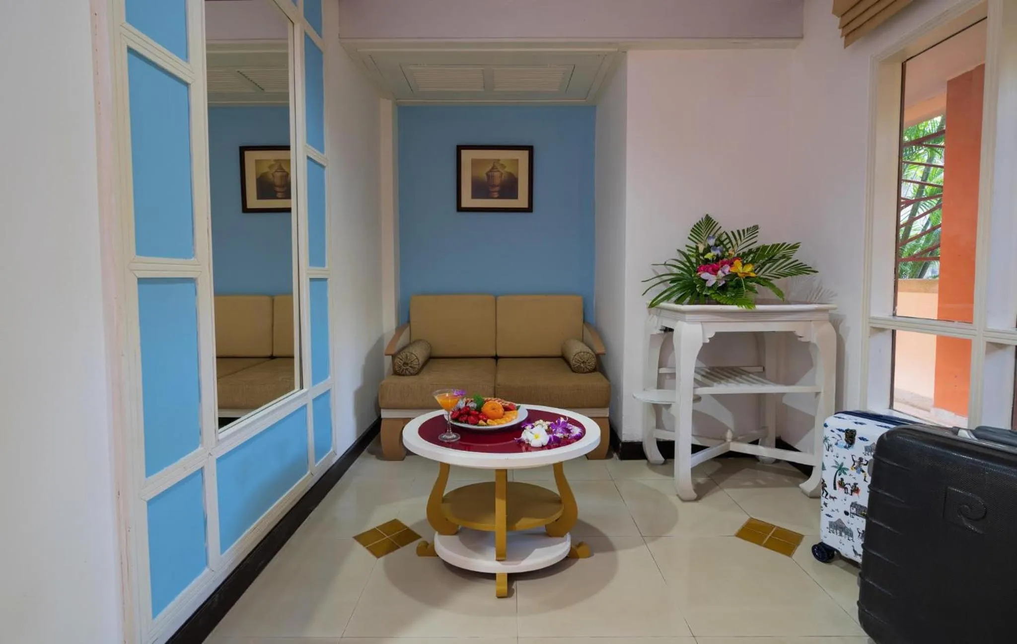 Living room in Ayodhaya Palace Beach Resort - SHA Plus certified