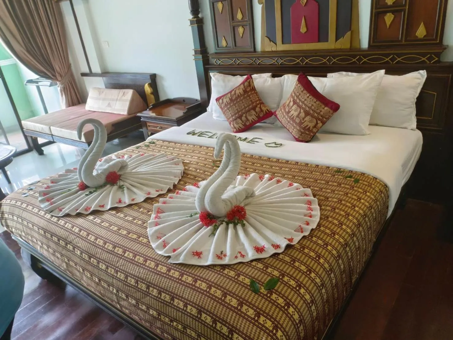 Bed in Ayodhaya Palace Beach Resort - SHA Plus certified