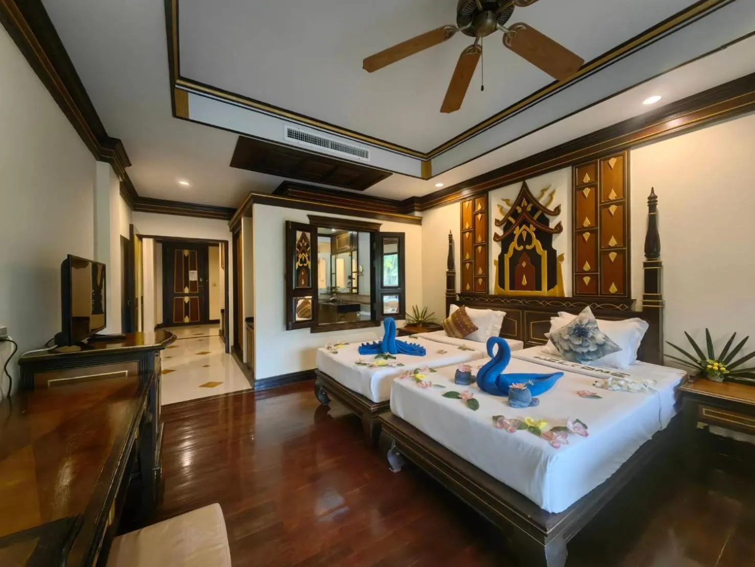 Bed in Ayodhaya Palace Beach Resort - SHA Plus certified