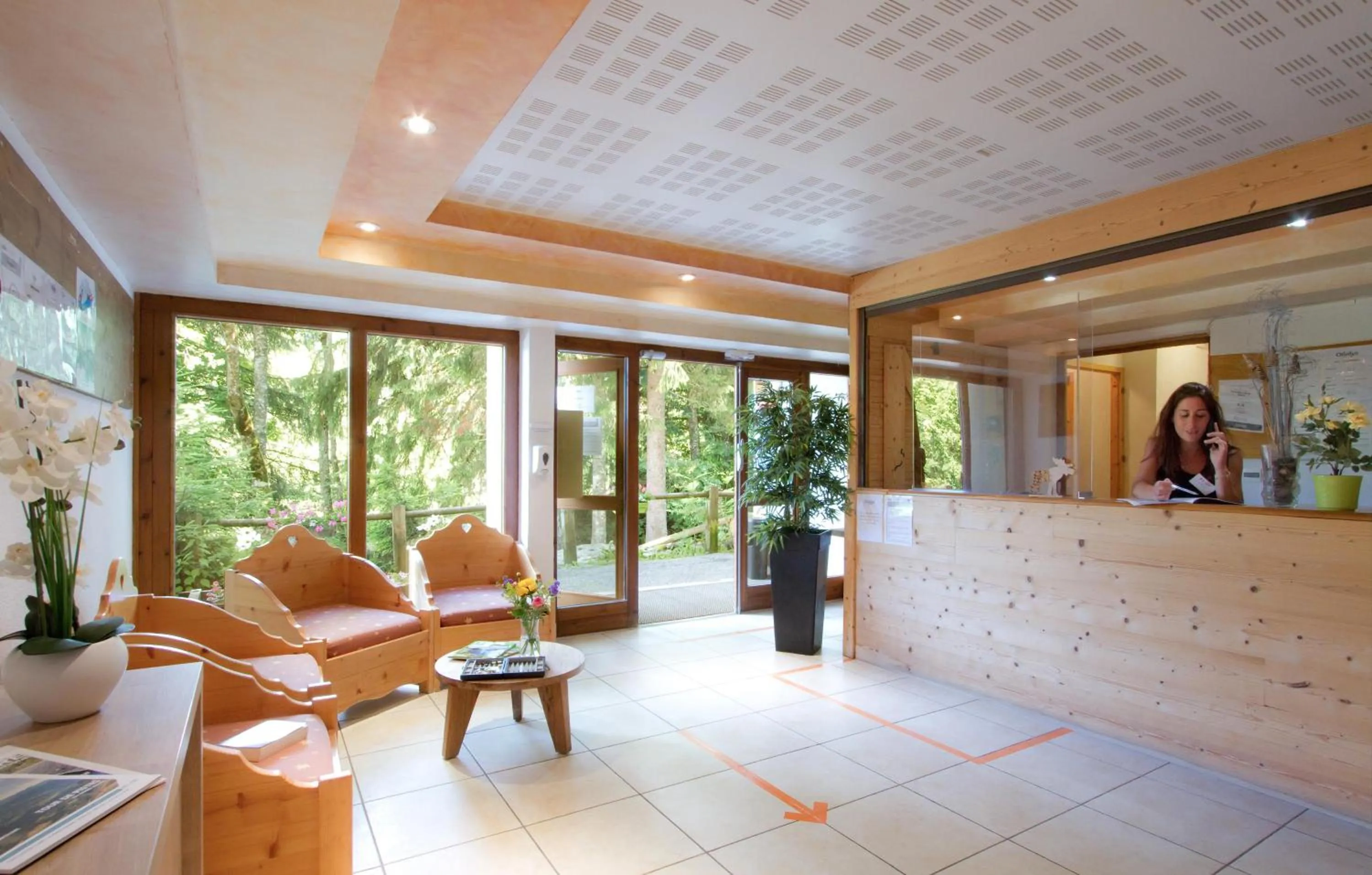 Lobby or reception in Résidence Odalys Le Buet