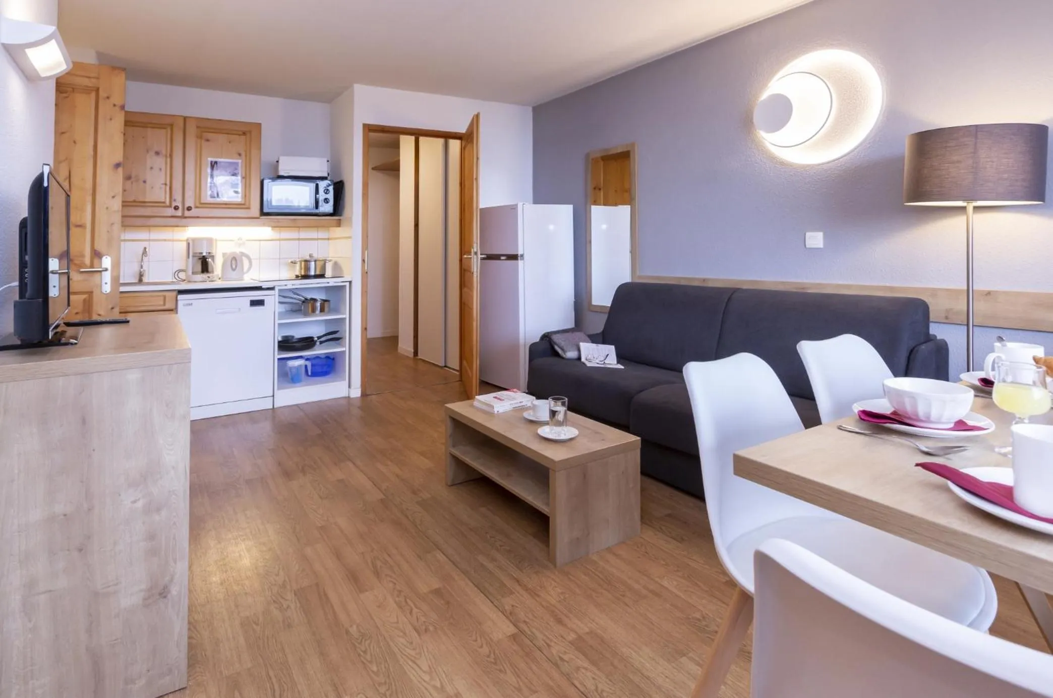 Kitchen or kitchenette in Résidence Odalys Le Buet