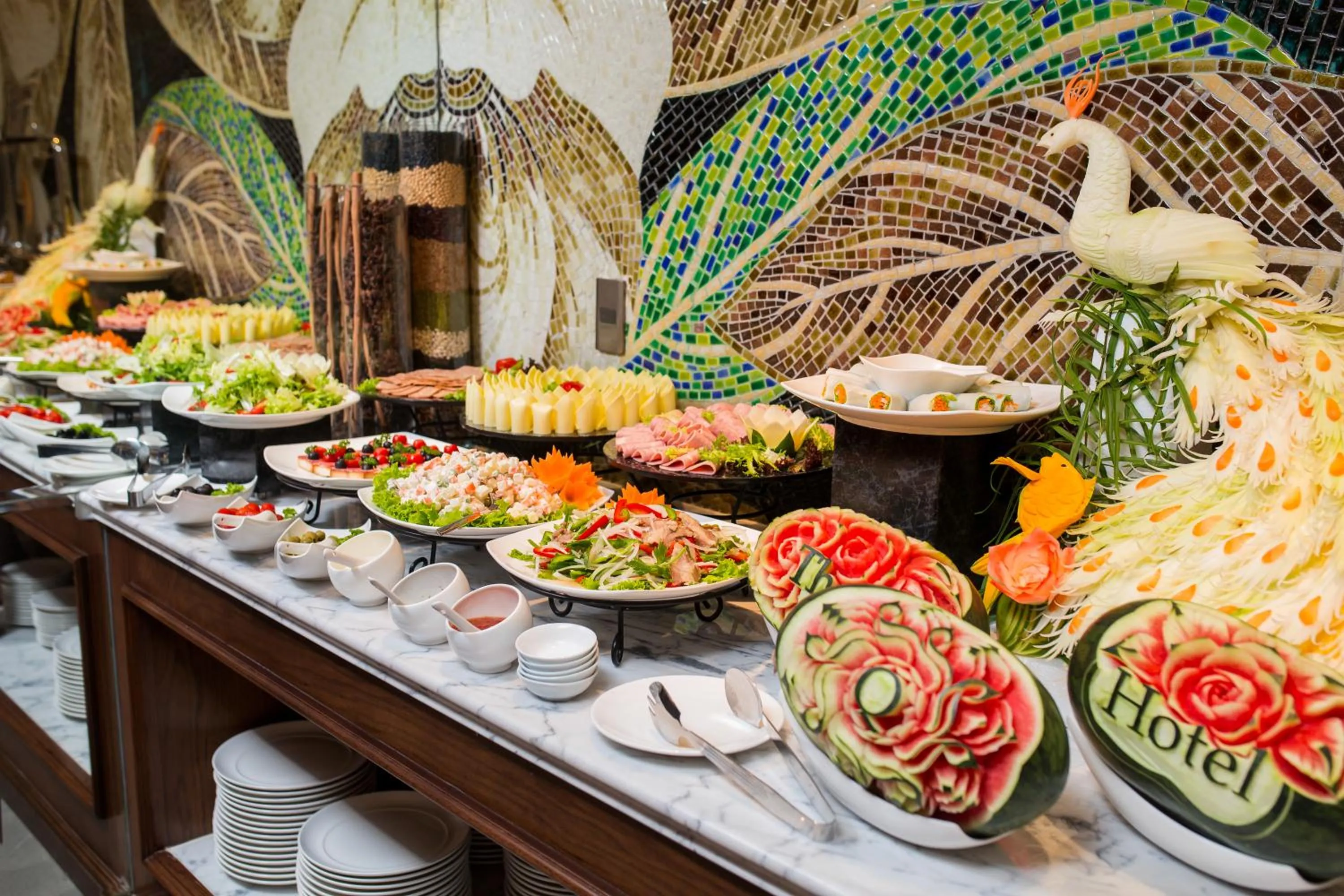 Buffet breakfast in The Q Hotel